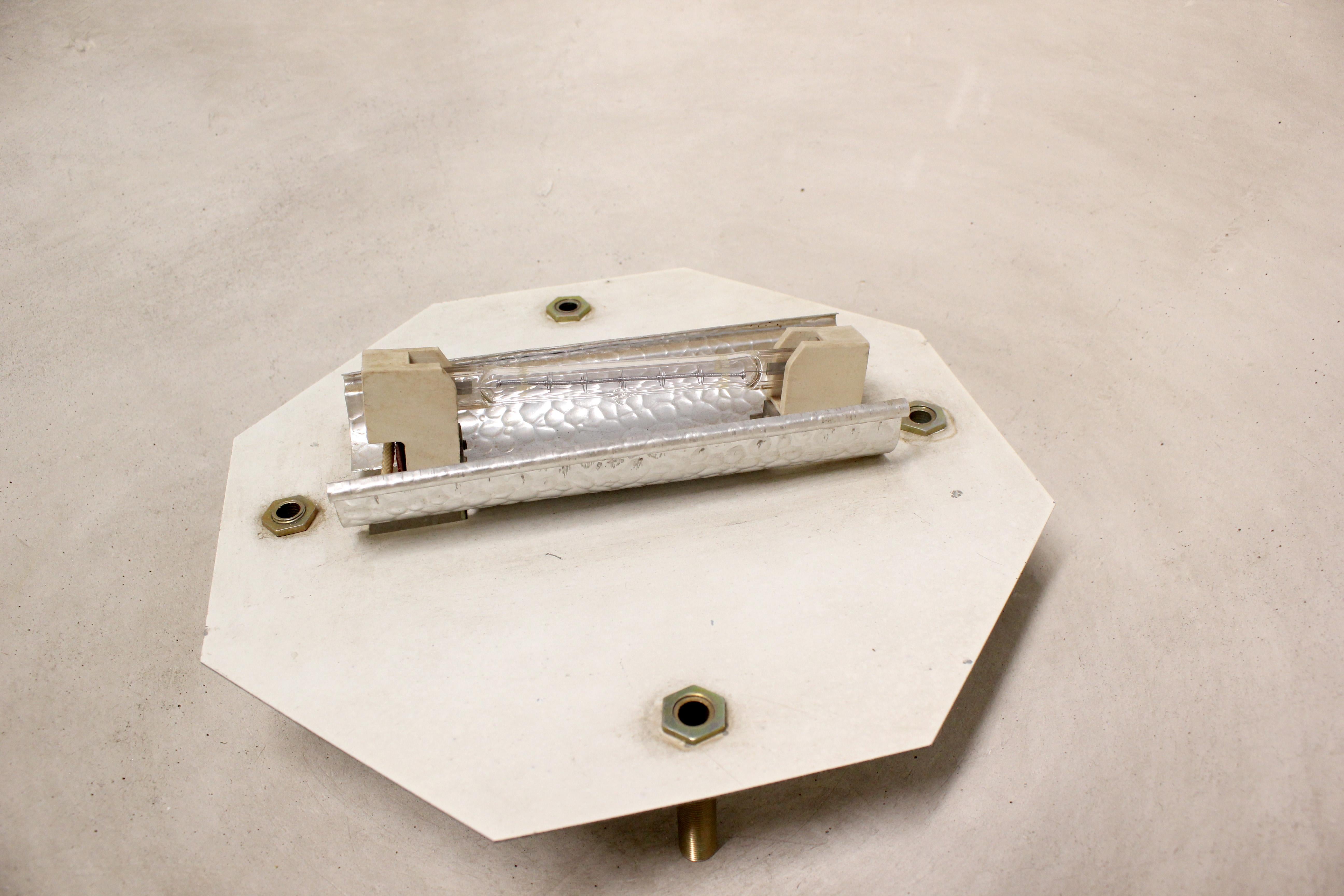 Lampada da terra in gesso con finitura in stucco veneziano - c. 1970 - Spagna in vendita 1