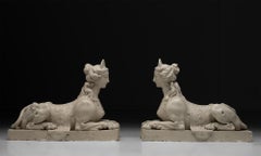 Plaster Grecian Sphinxes, England circa 1900