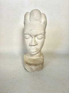 Plaster head sculpture, France, 1940