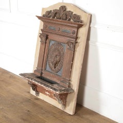 19th Century Italian Plaster Wall Fountain