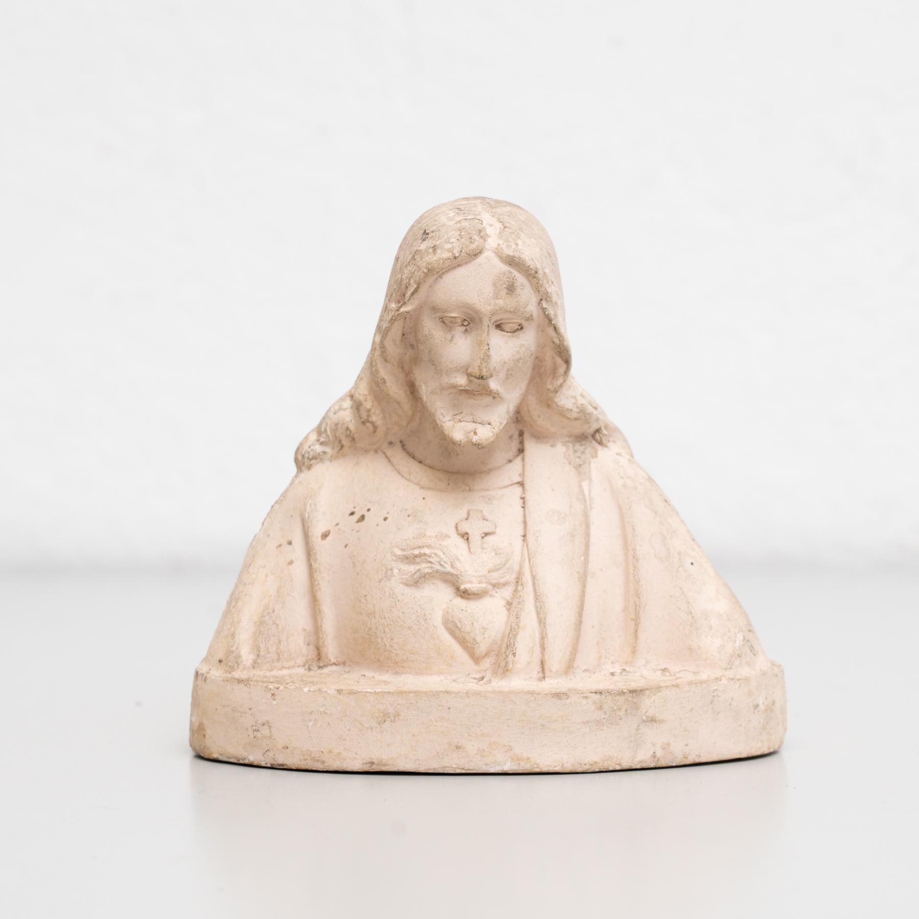Moderne Figure traditionnelle de Jésus-Christ en plâtre, vers 1950 en vente