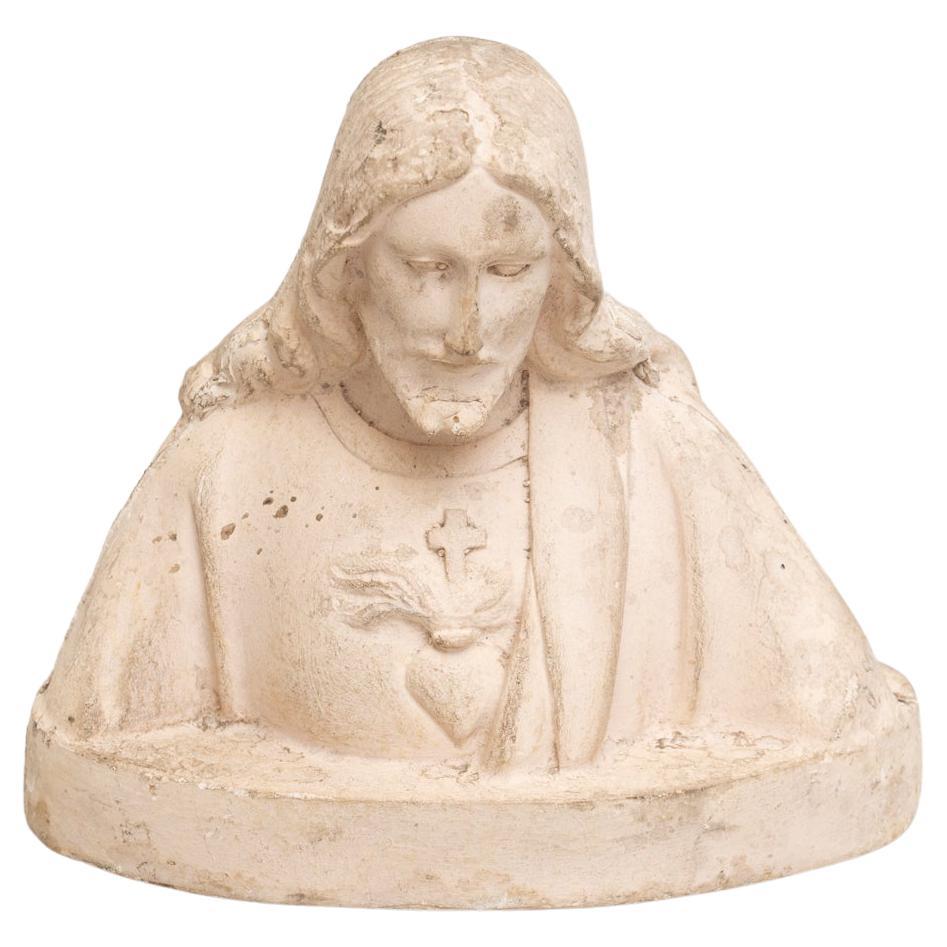 Figure traditionnelle de Jésus-Christ en plâtre, vers 1950 en vente