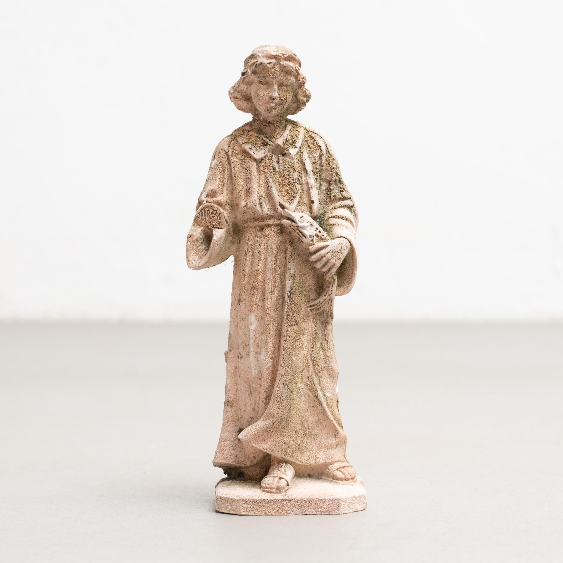 Moderne Figure traditionnelle de Jésus en plâtre, datant d'environ 1950 en vente