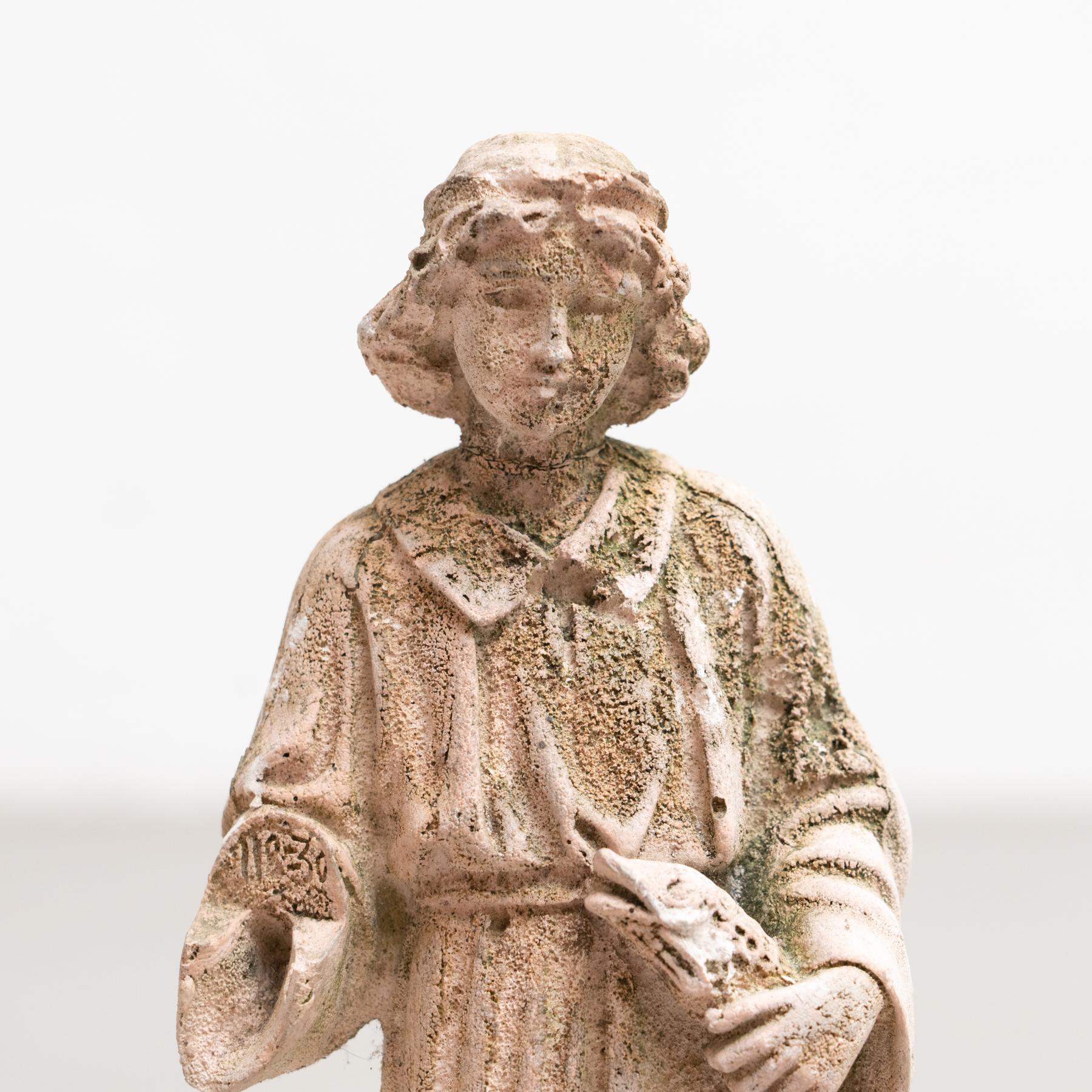 Spanish Plaster Jesus Traditional Figure, circa 1950 For Sale