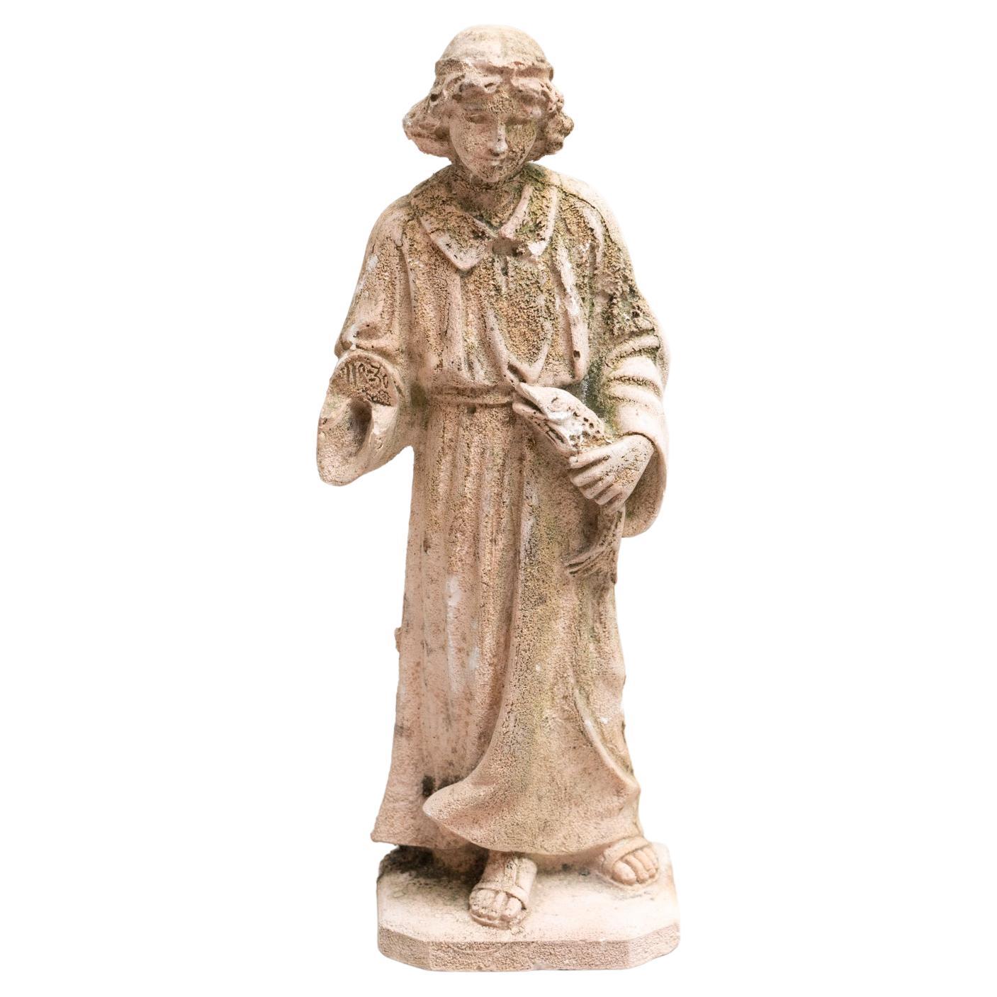 Plaster Jesus Traditional Figure, circa 1950 For Sale