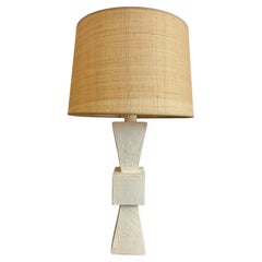 Plaster lamp and shade