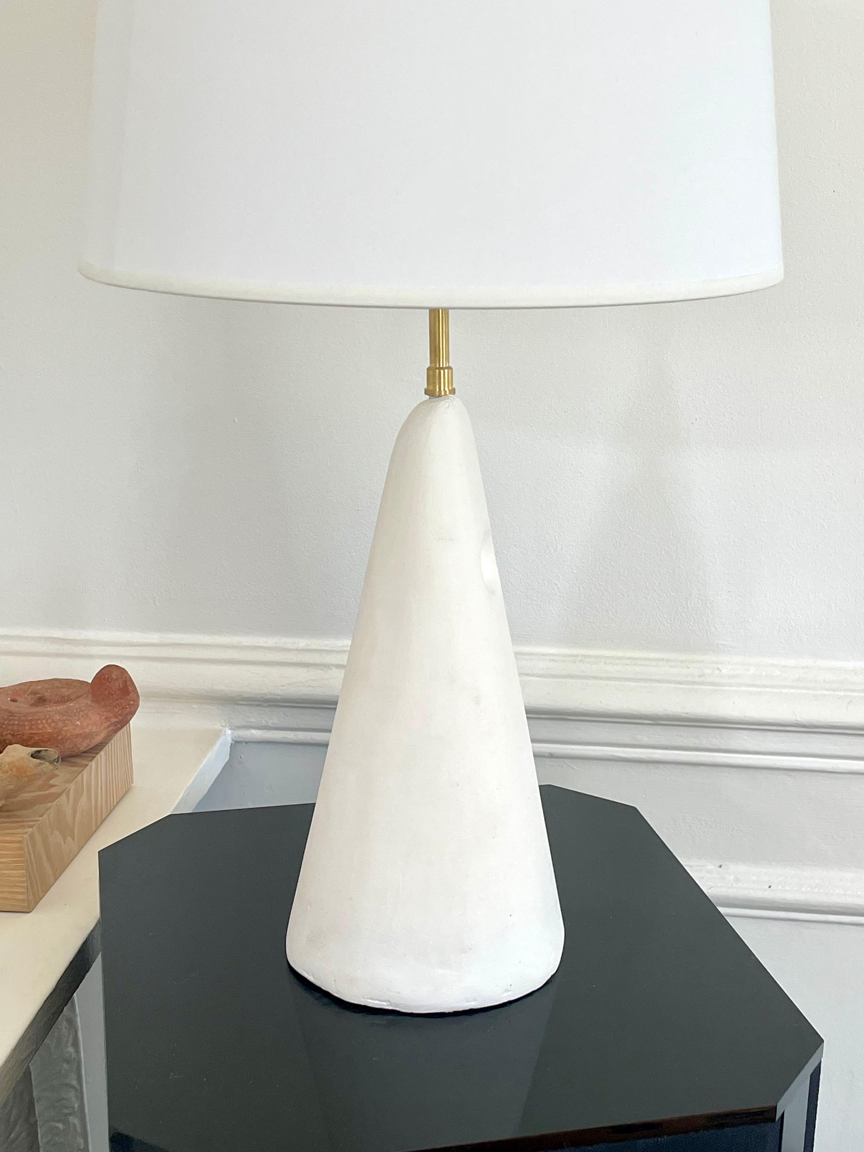 French Plaster Lamp Pietra by Renzo Maar For Sale