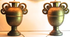 Plaster Lamps Style of Alberto and Diego Giacometti for Jean-Michel Frank, Pair