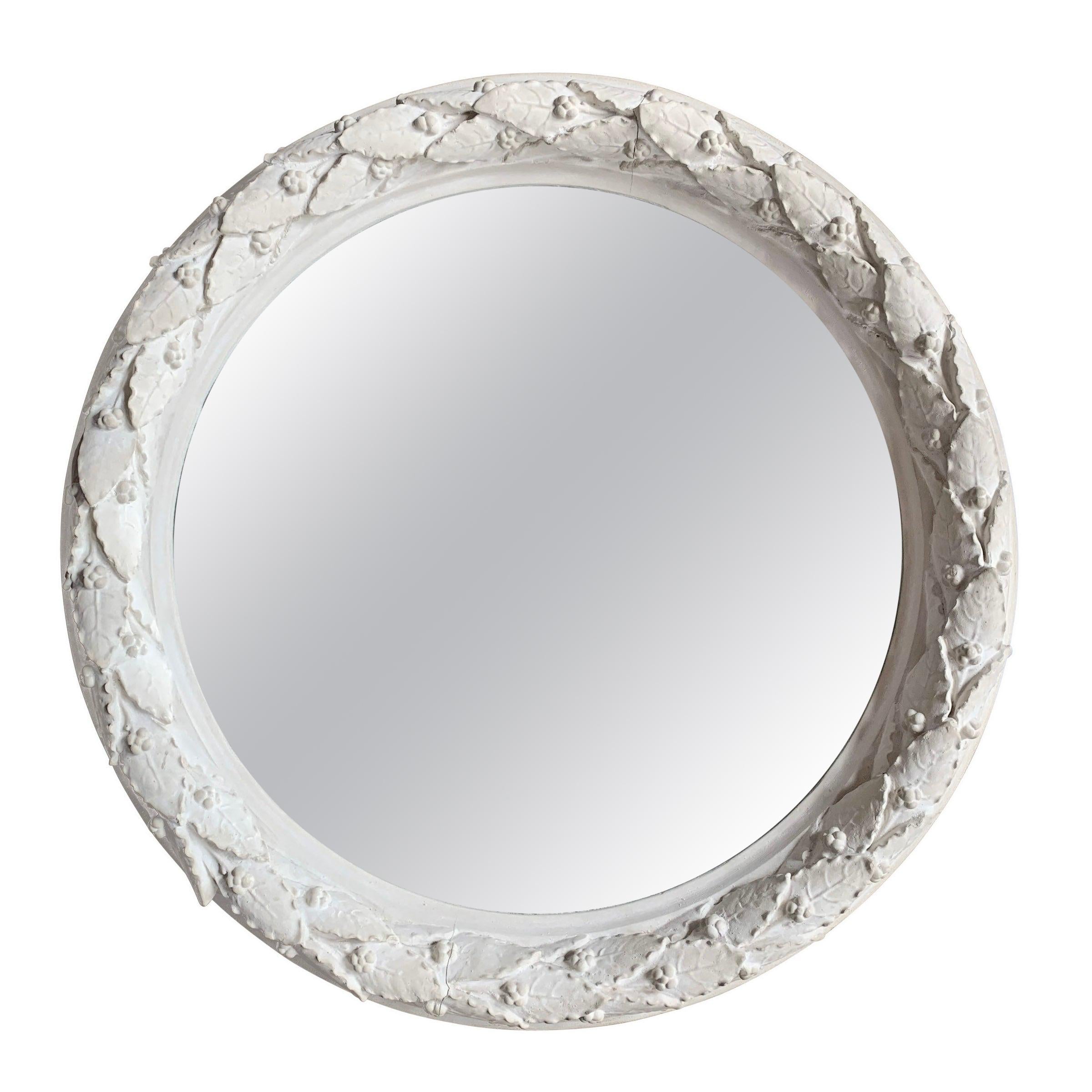 Plaster Laurel Wreath Mirror