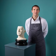 Plaster Life Face Cast of a Male Ex. Tucker Collection
