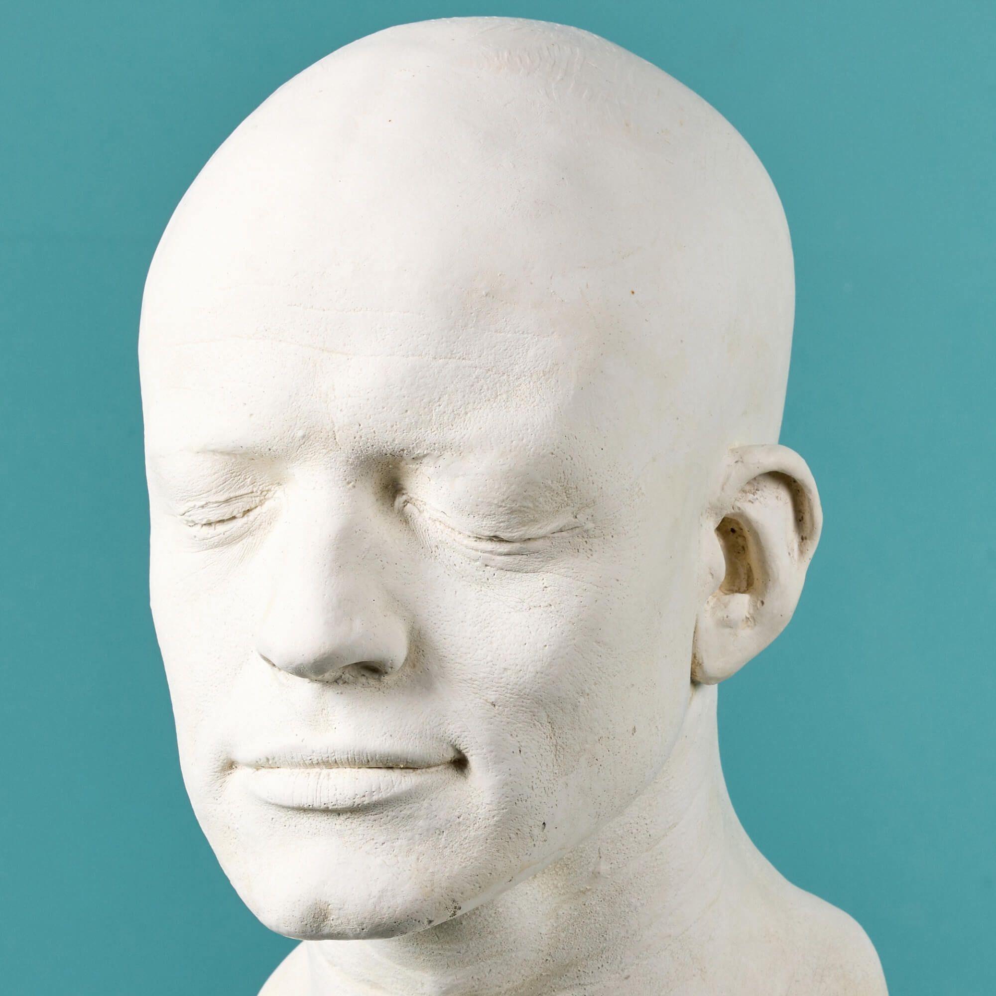 Mid-Century moderno Calco in gesso del volto di un uomo Ex. Collezione Tucker in vendita
