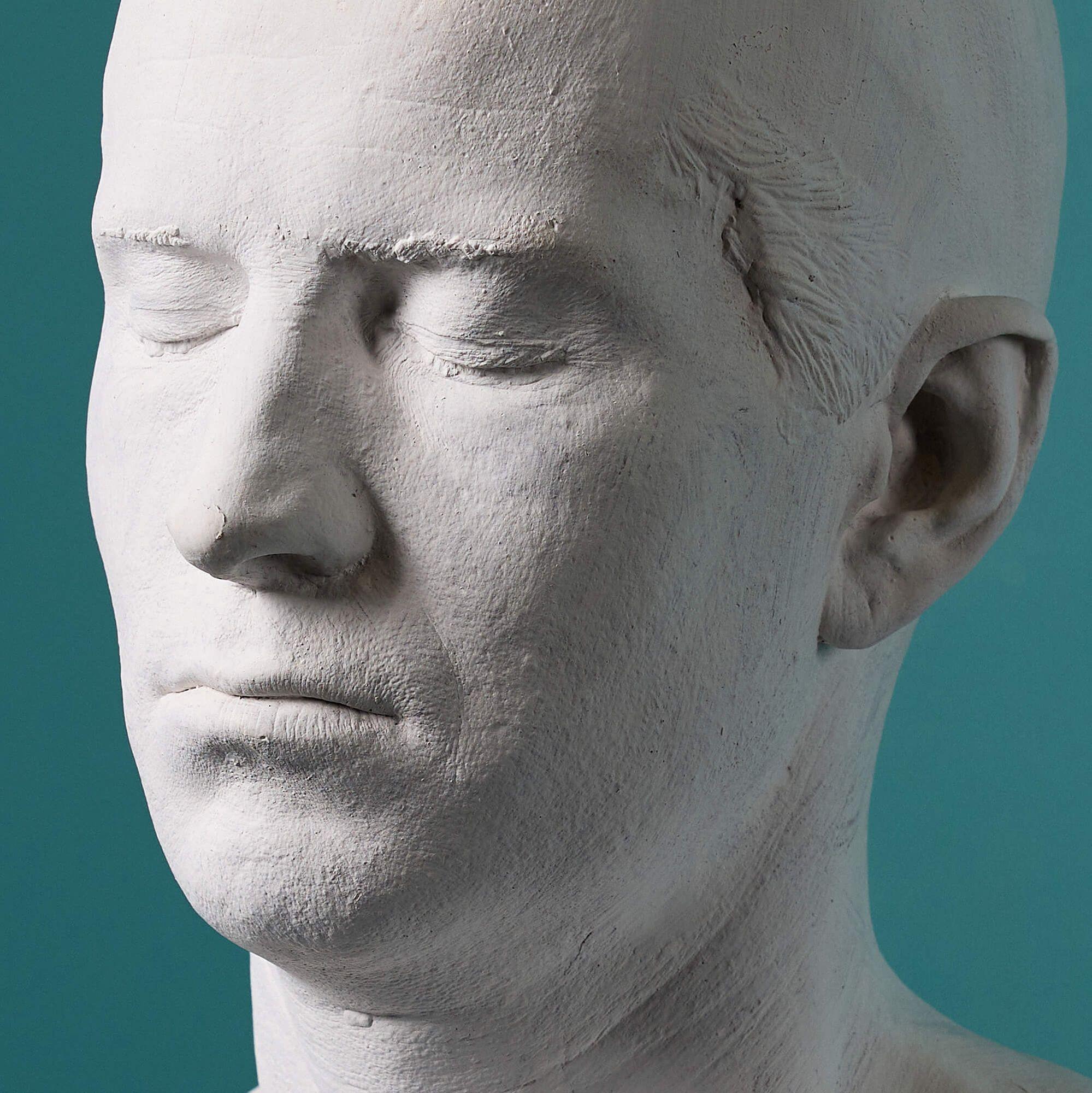 Inglese Calco in gesso del volto di un uomo Ex. Collezione Tucker in vendita
