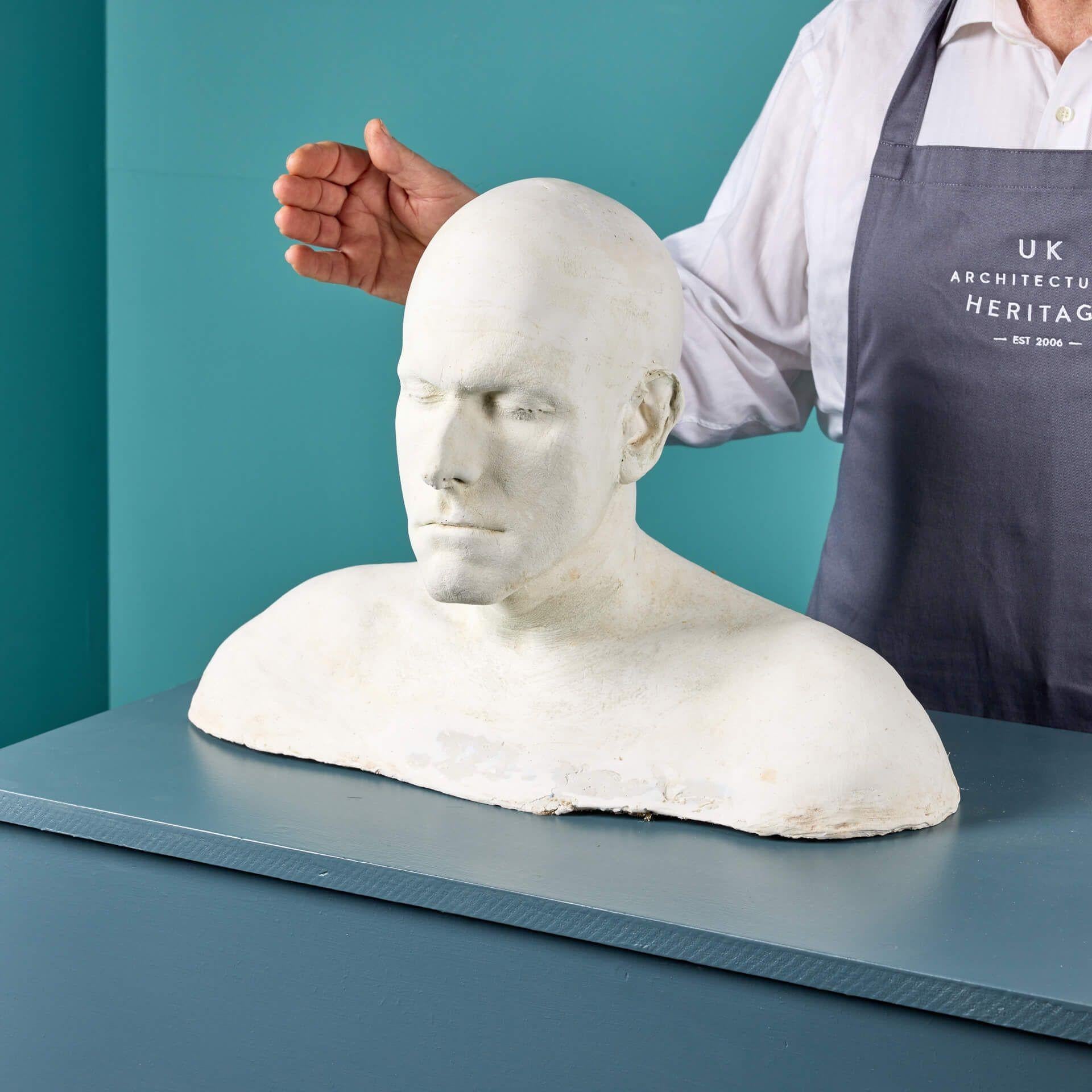 A fascinating 20th century painted plaster bust of Norman Large from the collection of British make-up artist, Christopher Tucker.

American actor Norman Large (born 1952) has appeared in various films and television series including Star Trek,