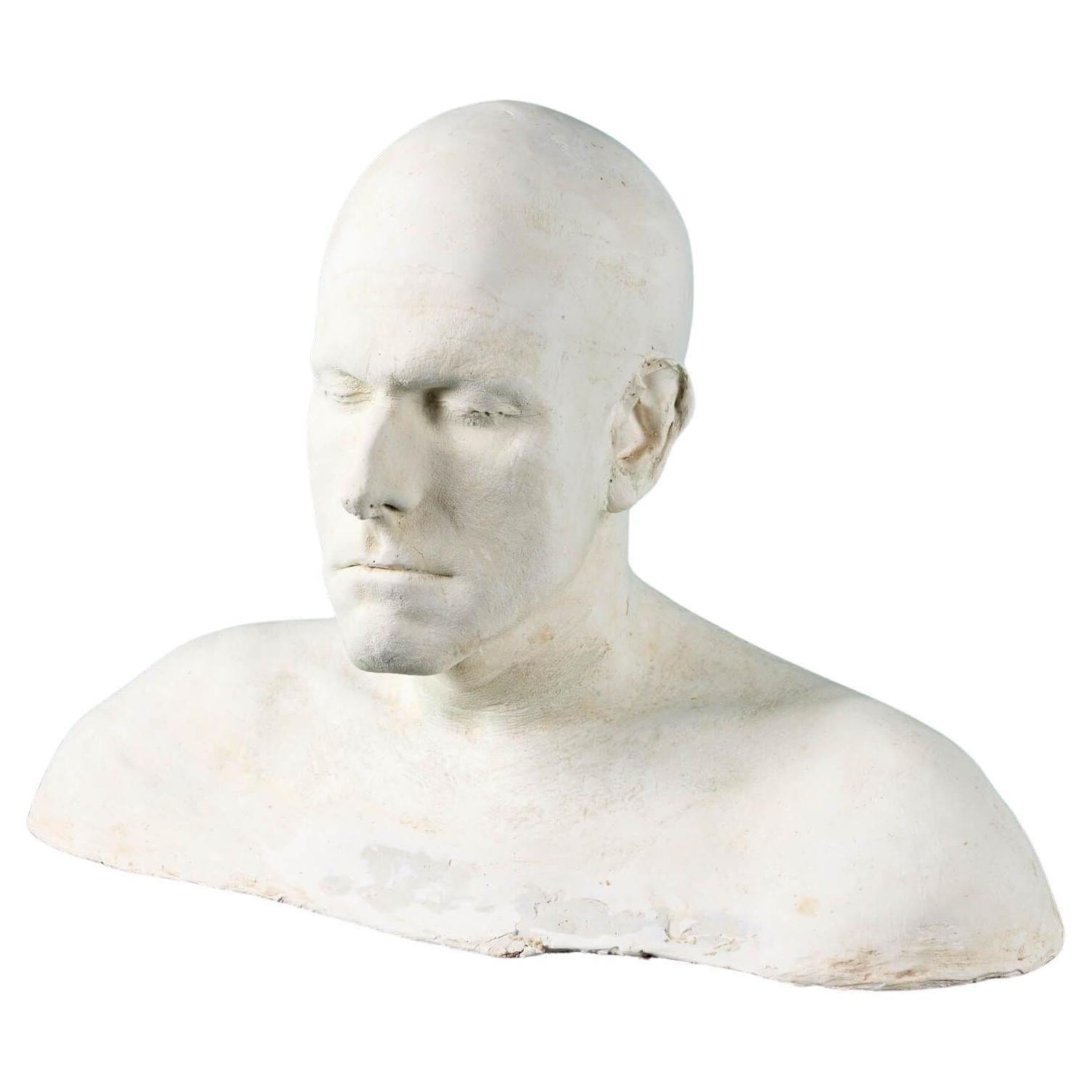 Plaster Life Face Cast of Norman Large Ex. Tucker Collection For Sale
