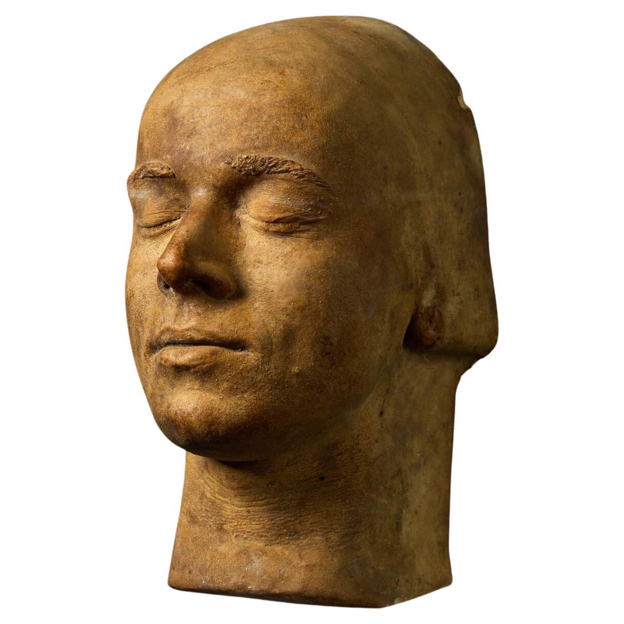 Plaster Life Face Cast of Peter Egan Ex. Tucker Collection