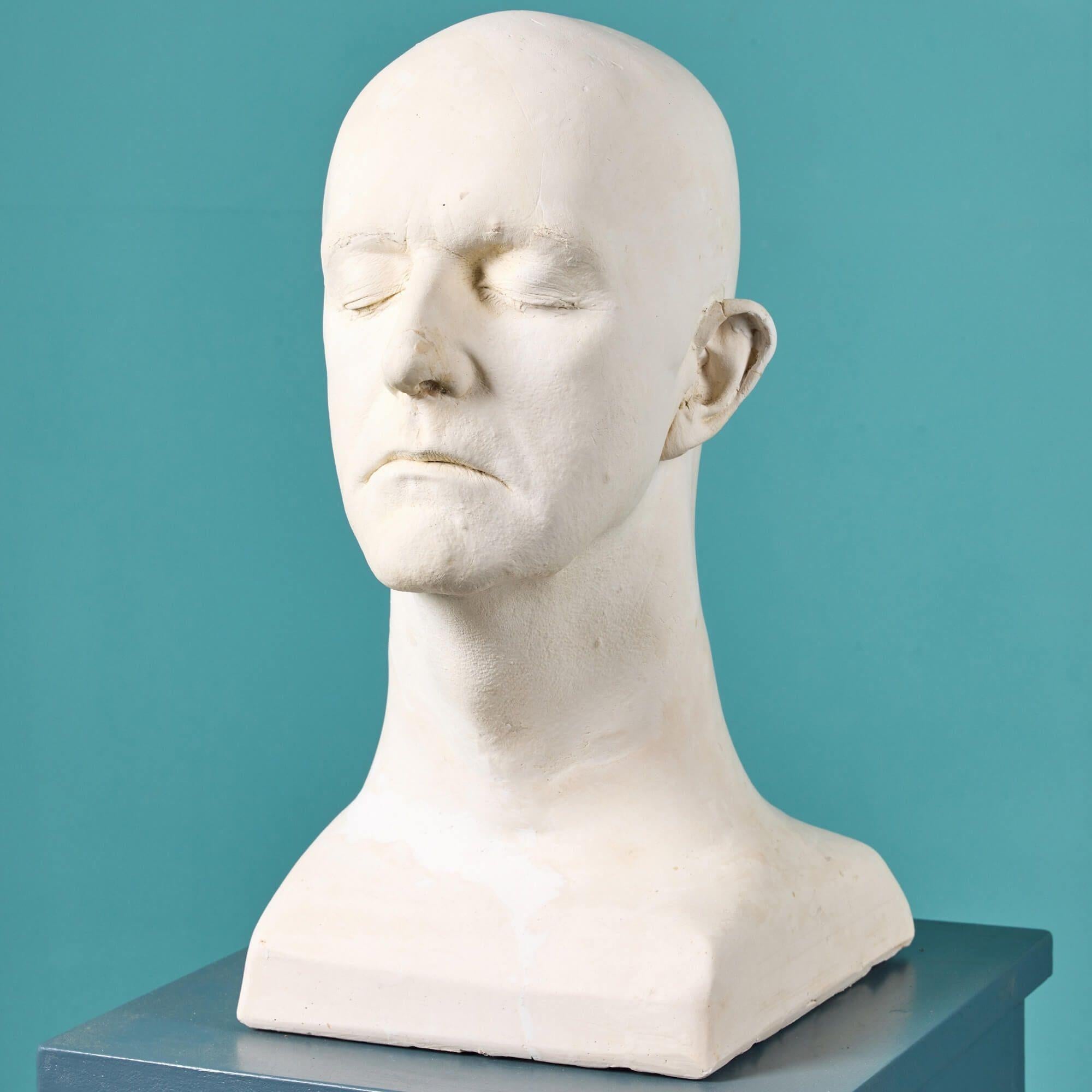 Inglese Calco in gesso del volto di Sam Heller Ex. Collezione Tucker in vendita