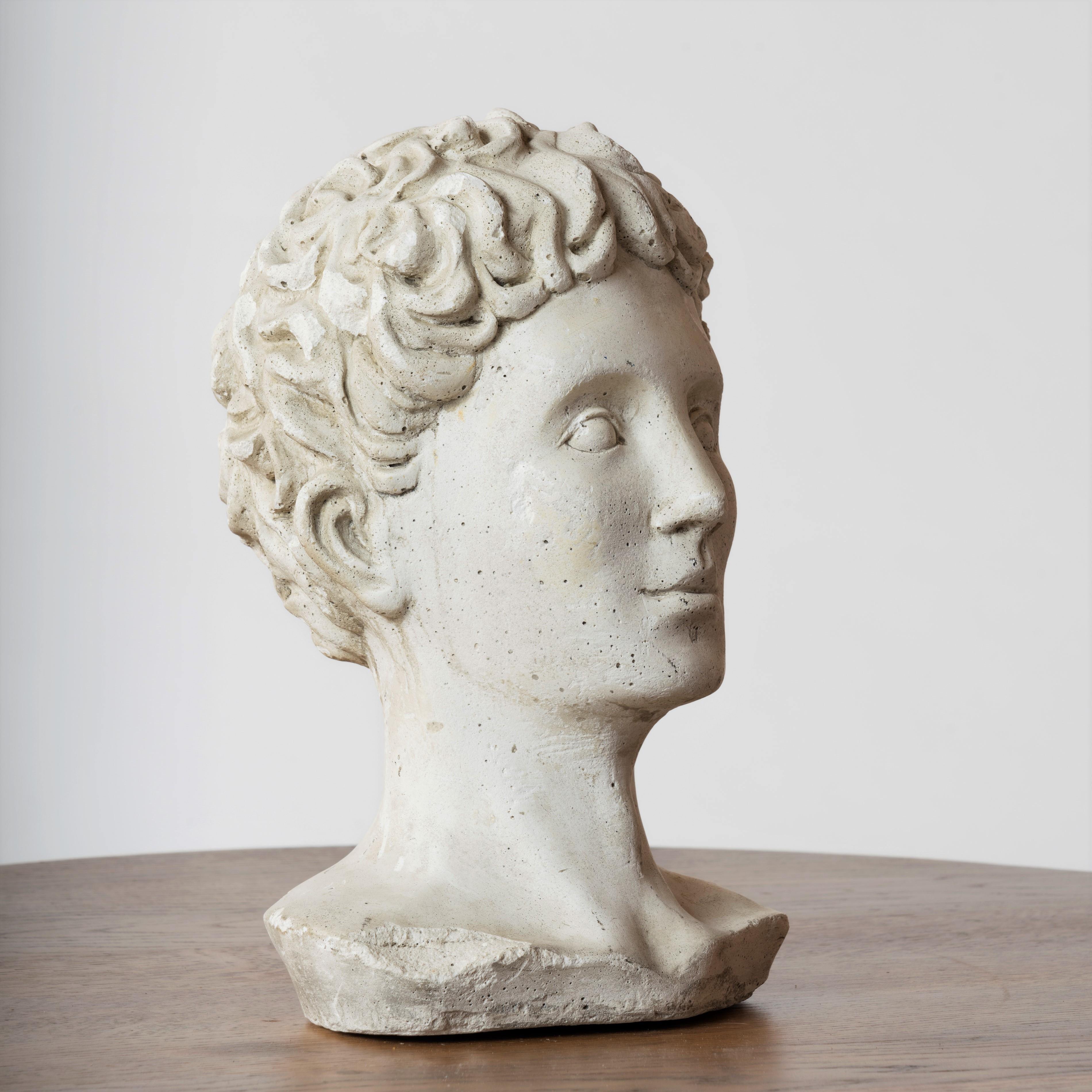 French Plaster Male Bust 