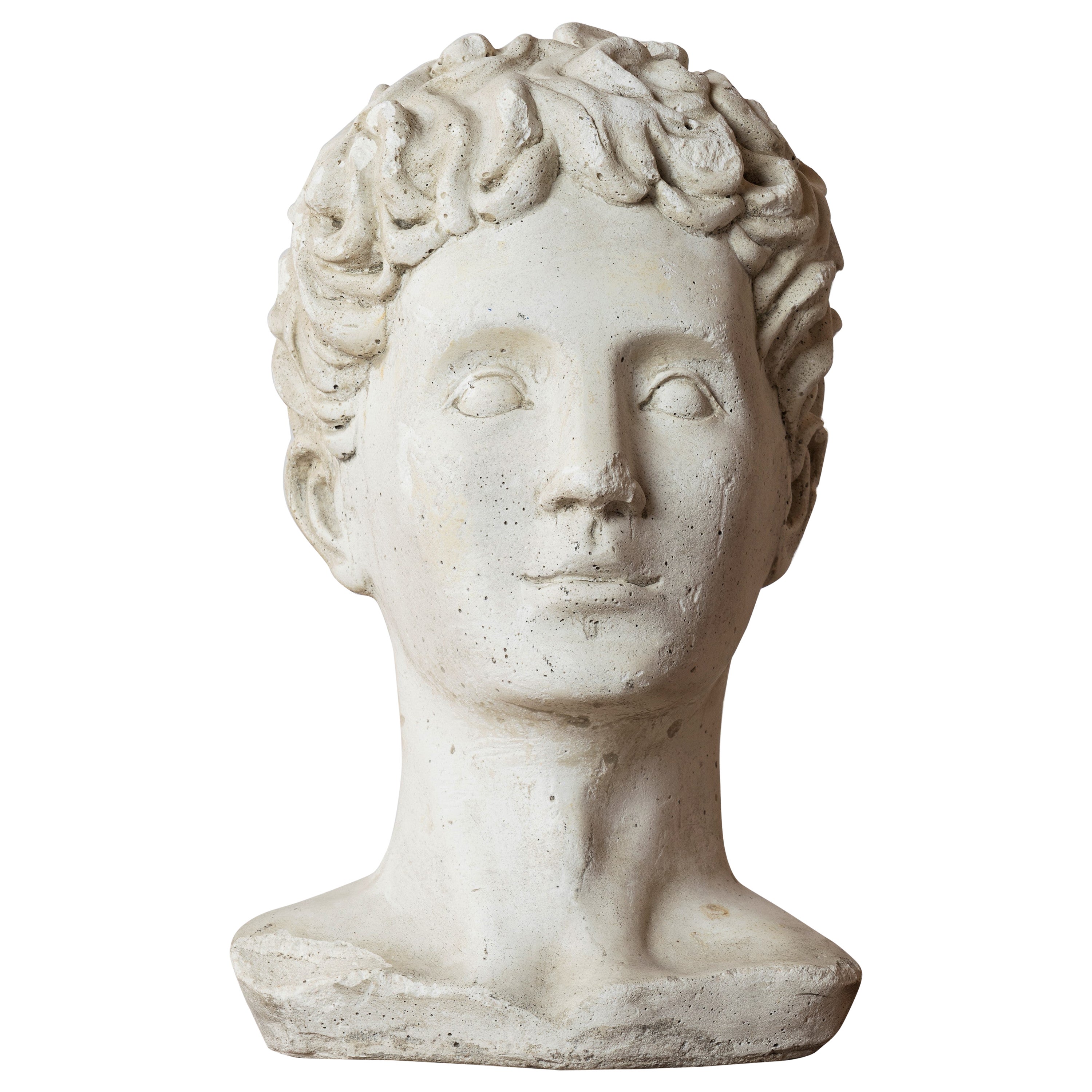 Busto maschile in gesso "Epreuve", Francia, anni '50