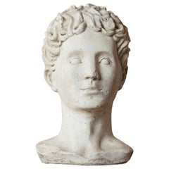 Plaster Male Bust "Epreuve" Sculpture, France, 1950s