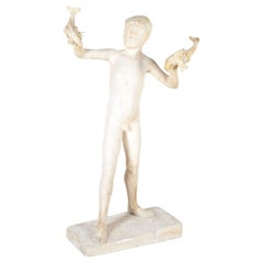 Plaster Maquette Sculpture of a Young Boy