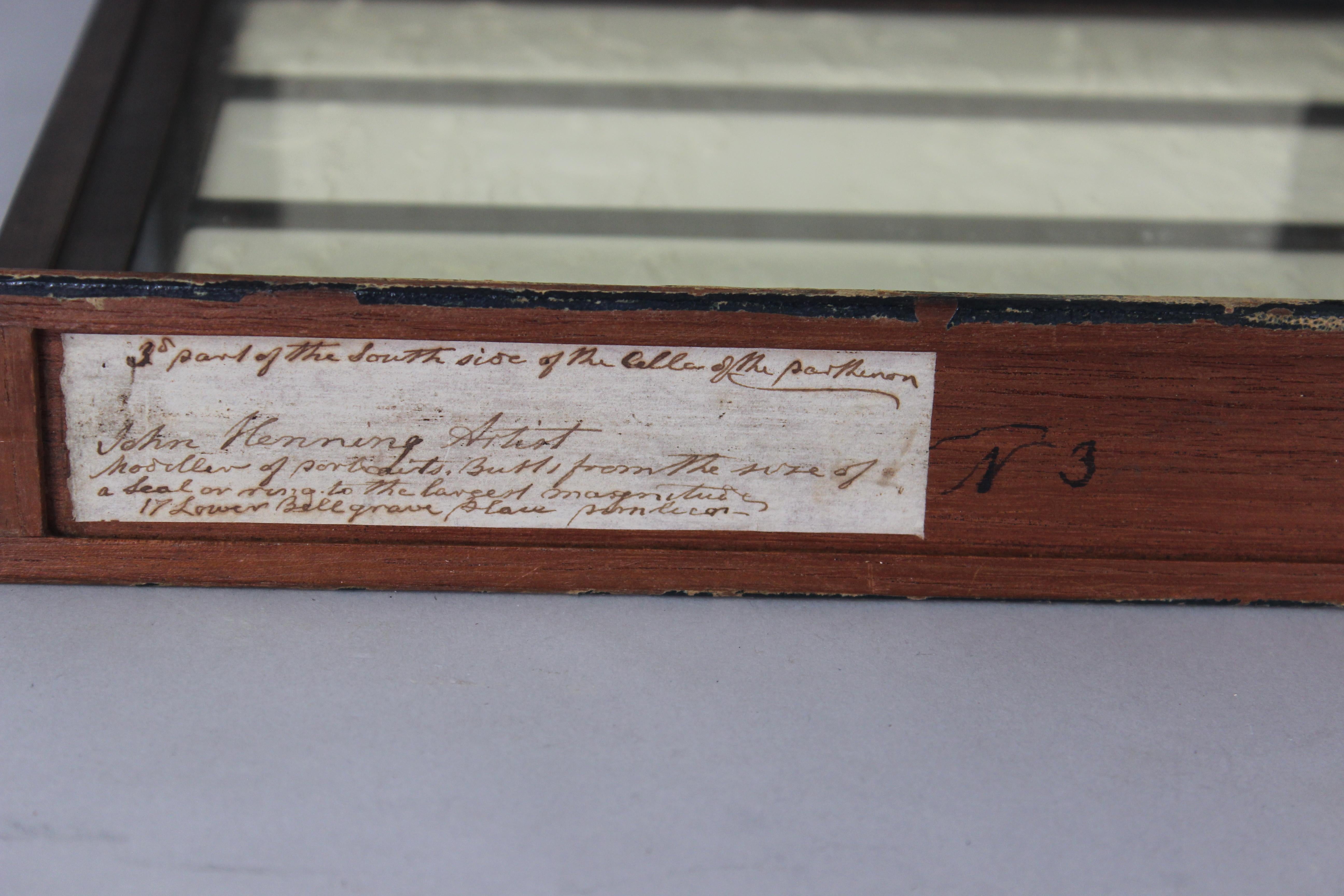 Plaster miniatures of the Parthenon frieze in a box resembling books, Grand Tour For Sale 5