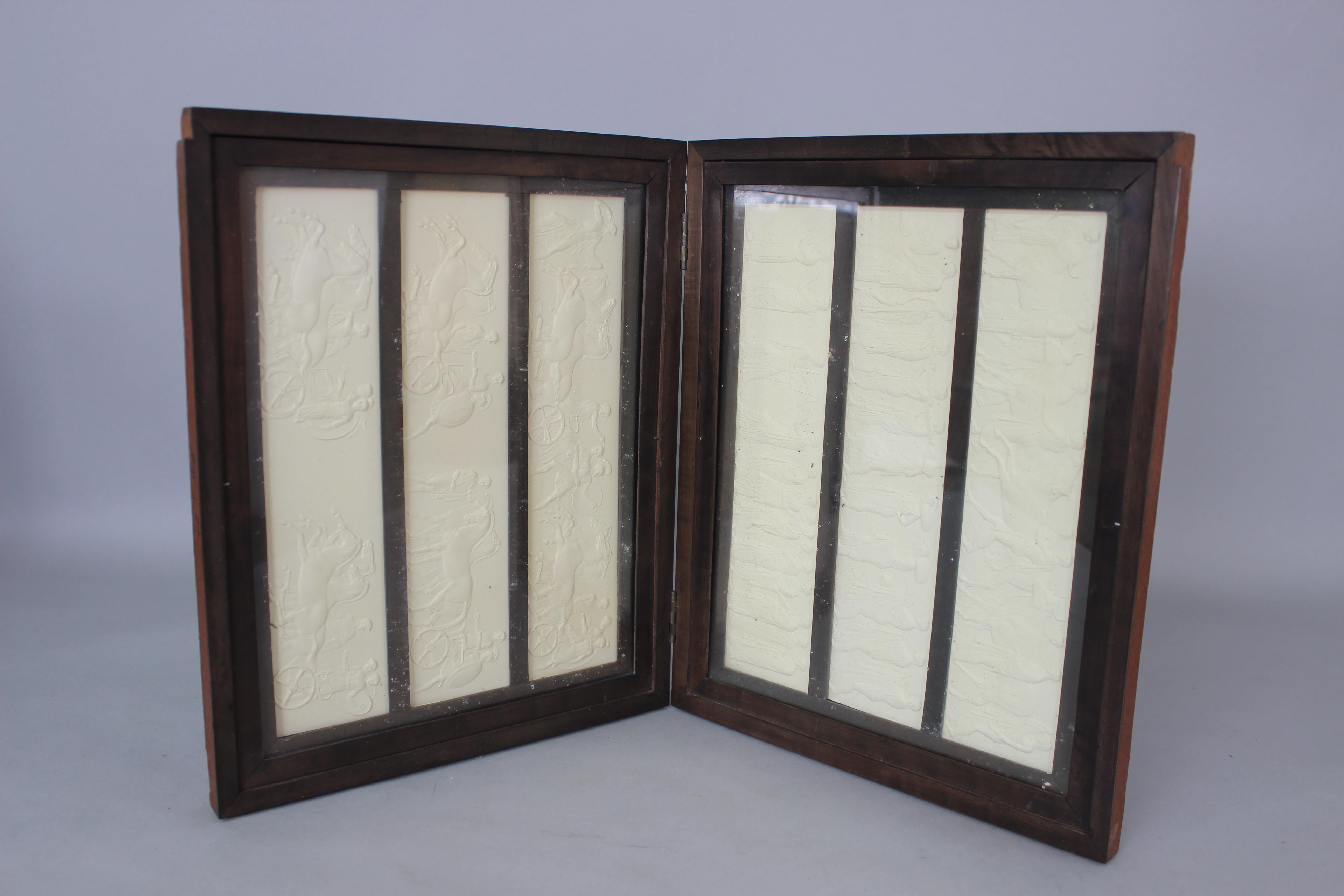 Plaster miniatures of the Parthenon frieze in a box resembling books, Grand Tour For Sale 6