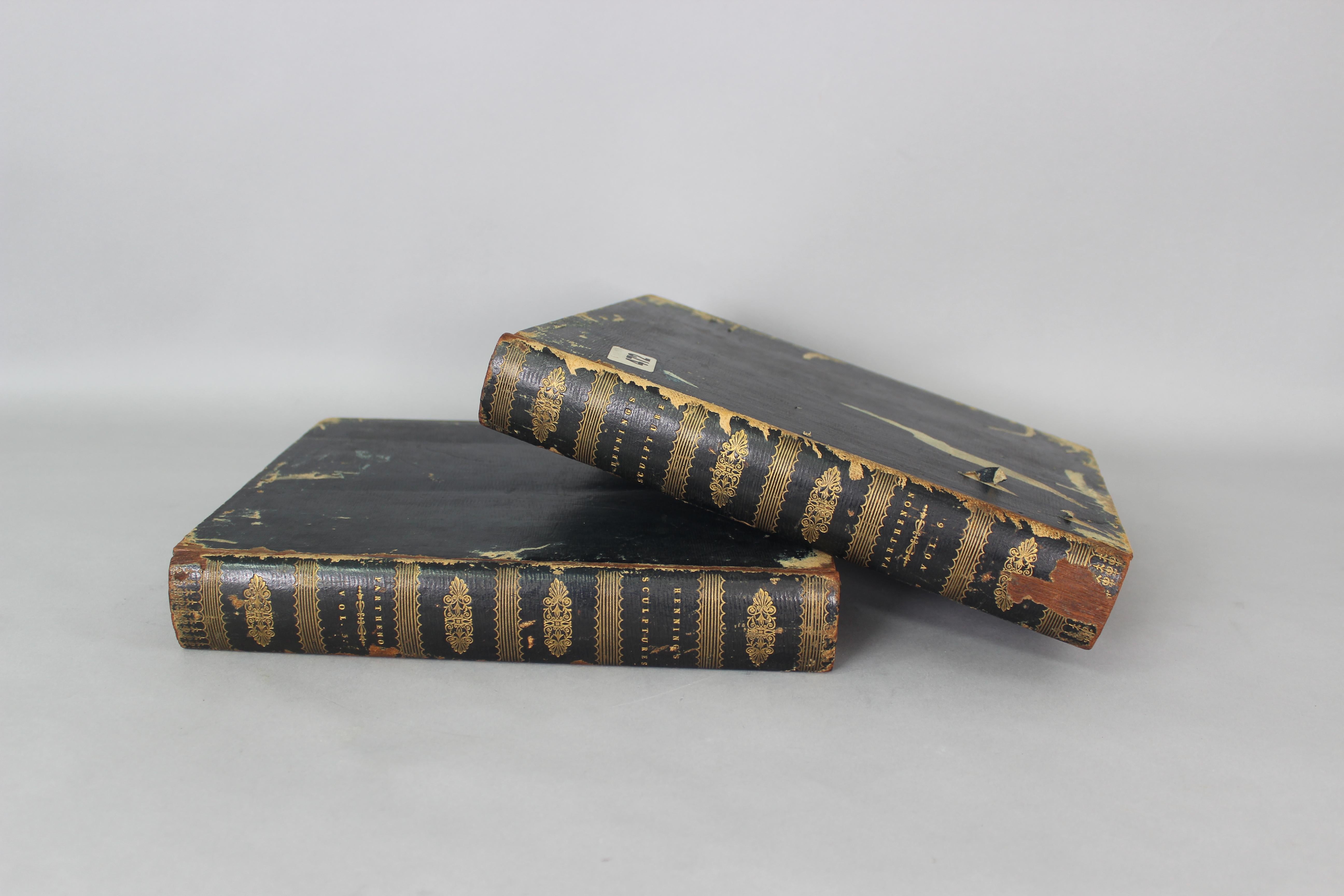Plaster miniatures of the Parthenon frieze in a box resembling books, Grand Tour, John Hennig, 19th century

John Henning (United Kingdom, 1771–1851)
Plaster miniatures of the Parthenon frieze presented in boxes resembling books, 