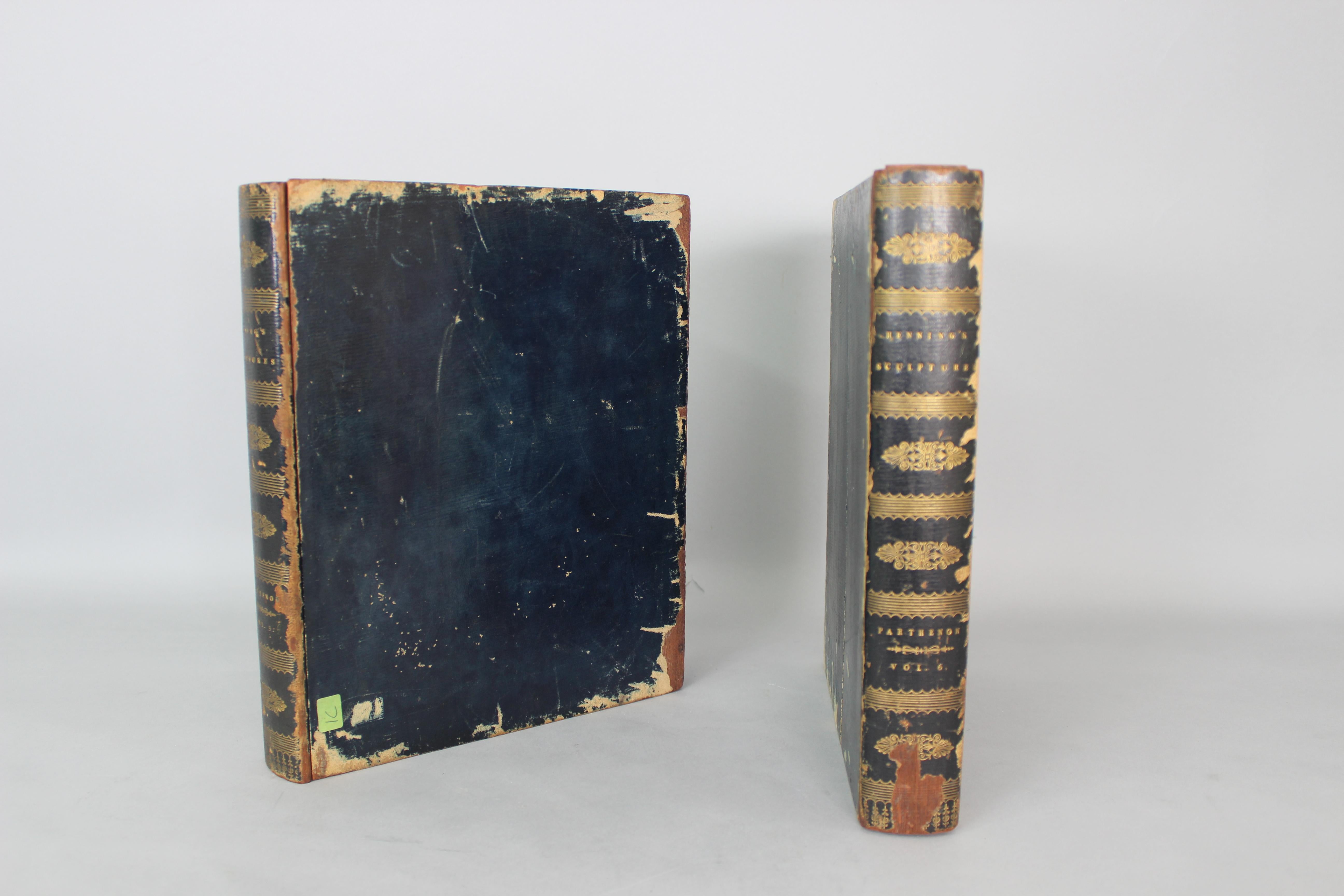 British Plaster miniatures of the Parthenon frieze in a box resembling books, Grand Tour For Sale