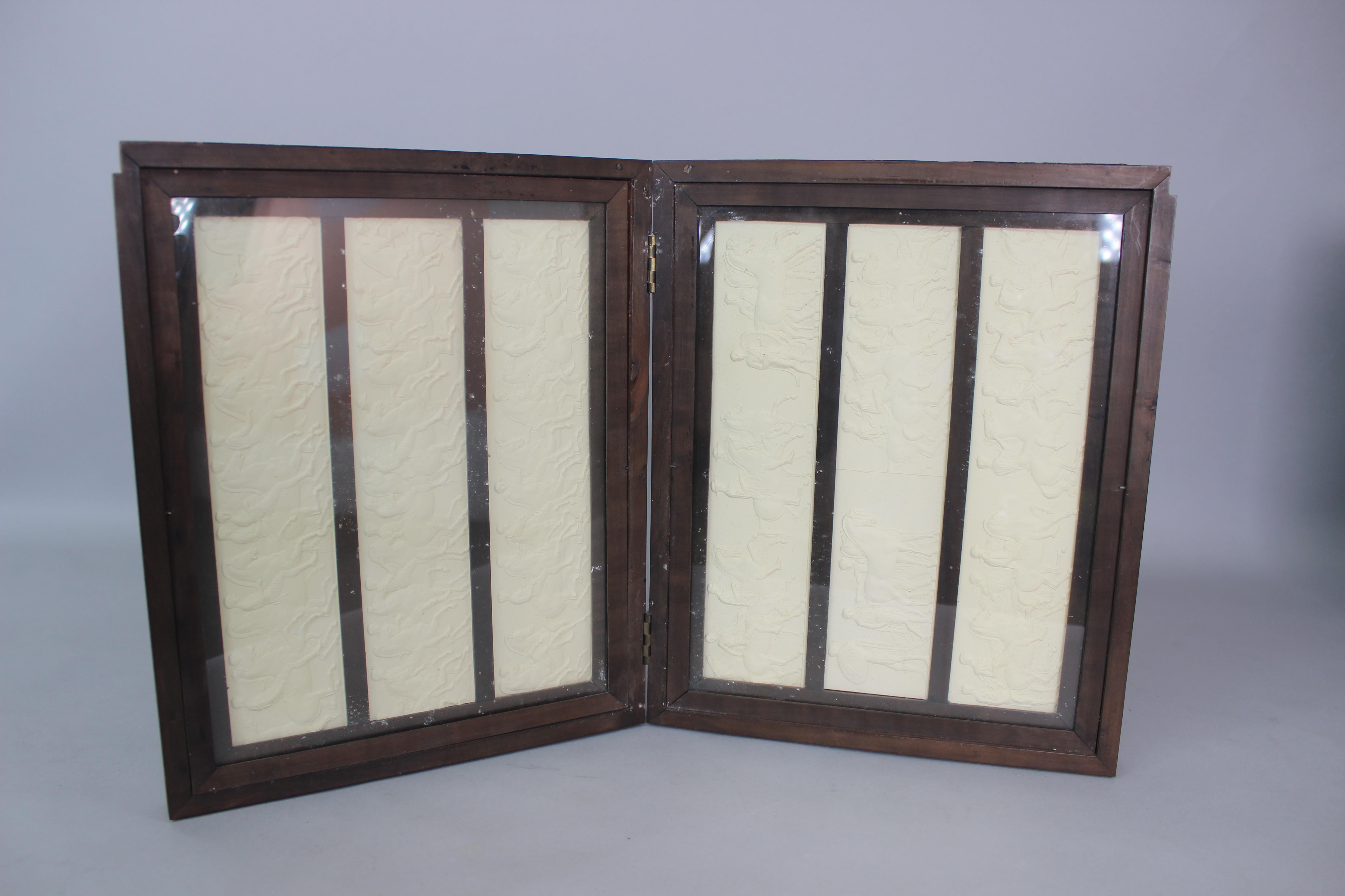 Plaster miniatures of the Parthenon frieze in a box resembling books, Grand Tour For Sale 1