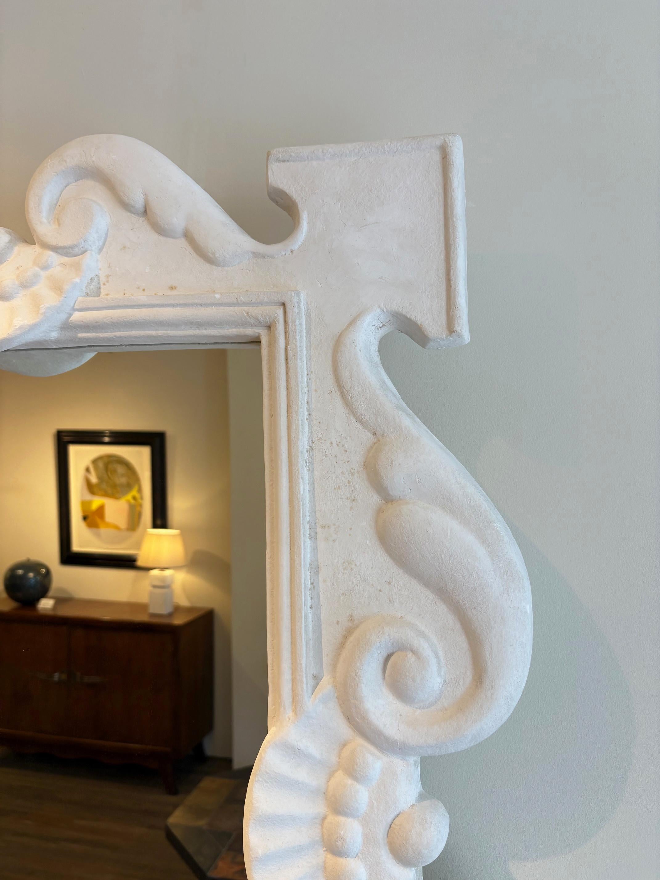 Late 20th Century Plaster Mirror after Serge Roche (1898-1988) For Sale