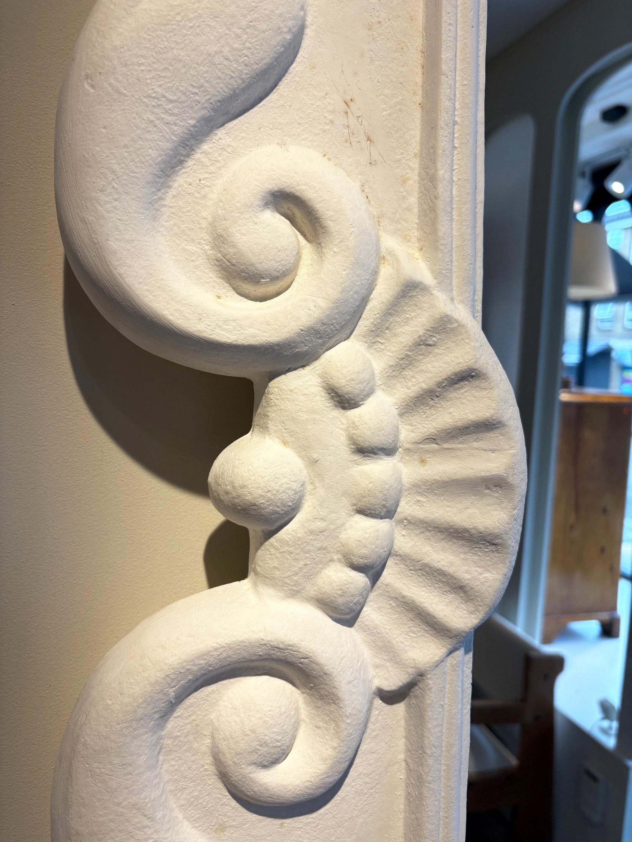 Plaster Mirror after Serge Roche (1898-1988) For Sale 1