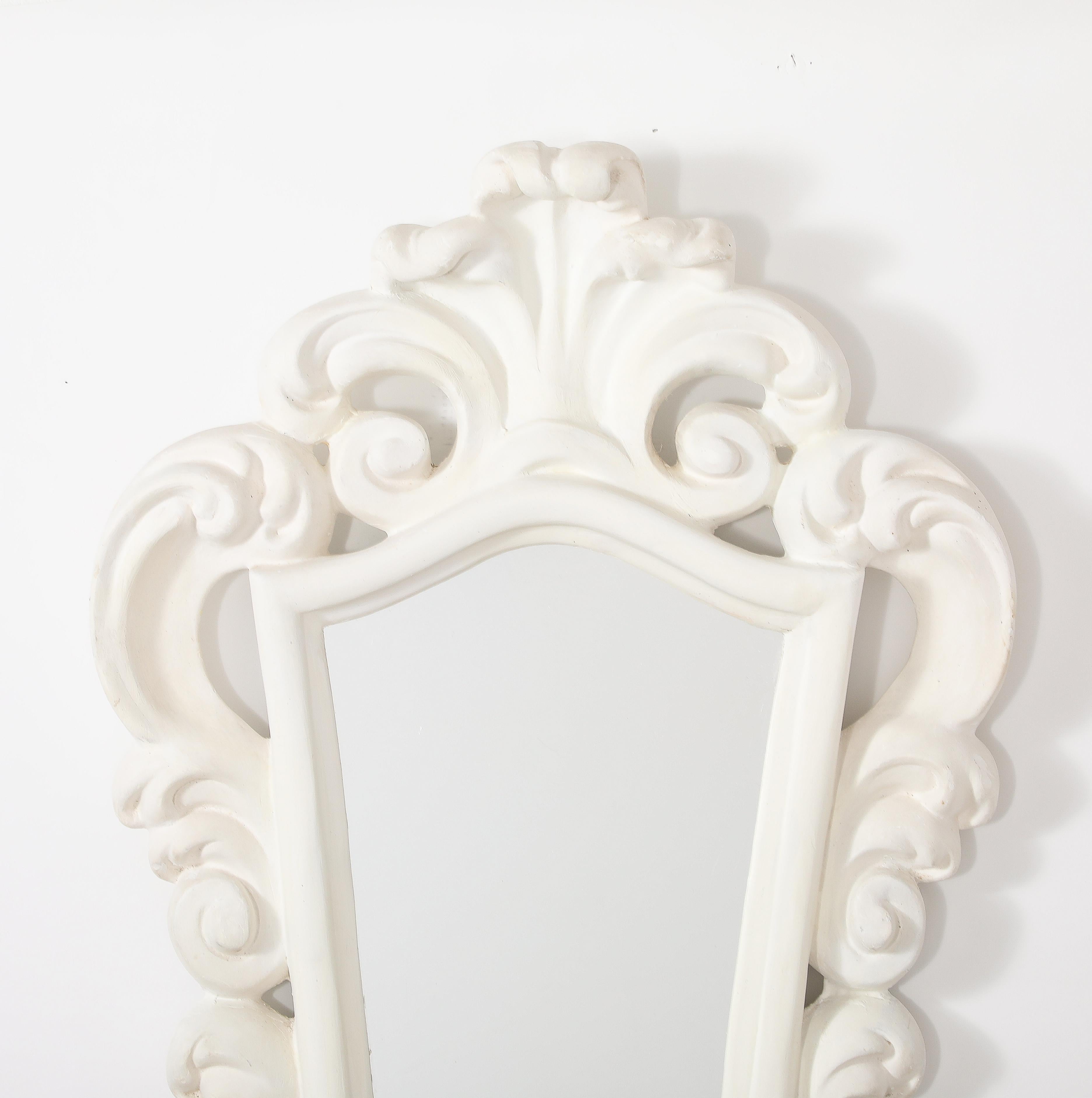 Mid-Century Modern Miroir en plâtre à la manière de Serge Roche, France, années 1950 en vente