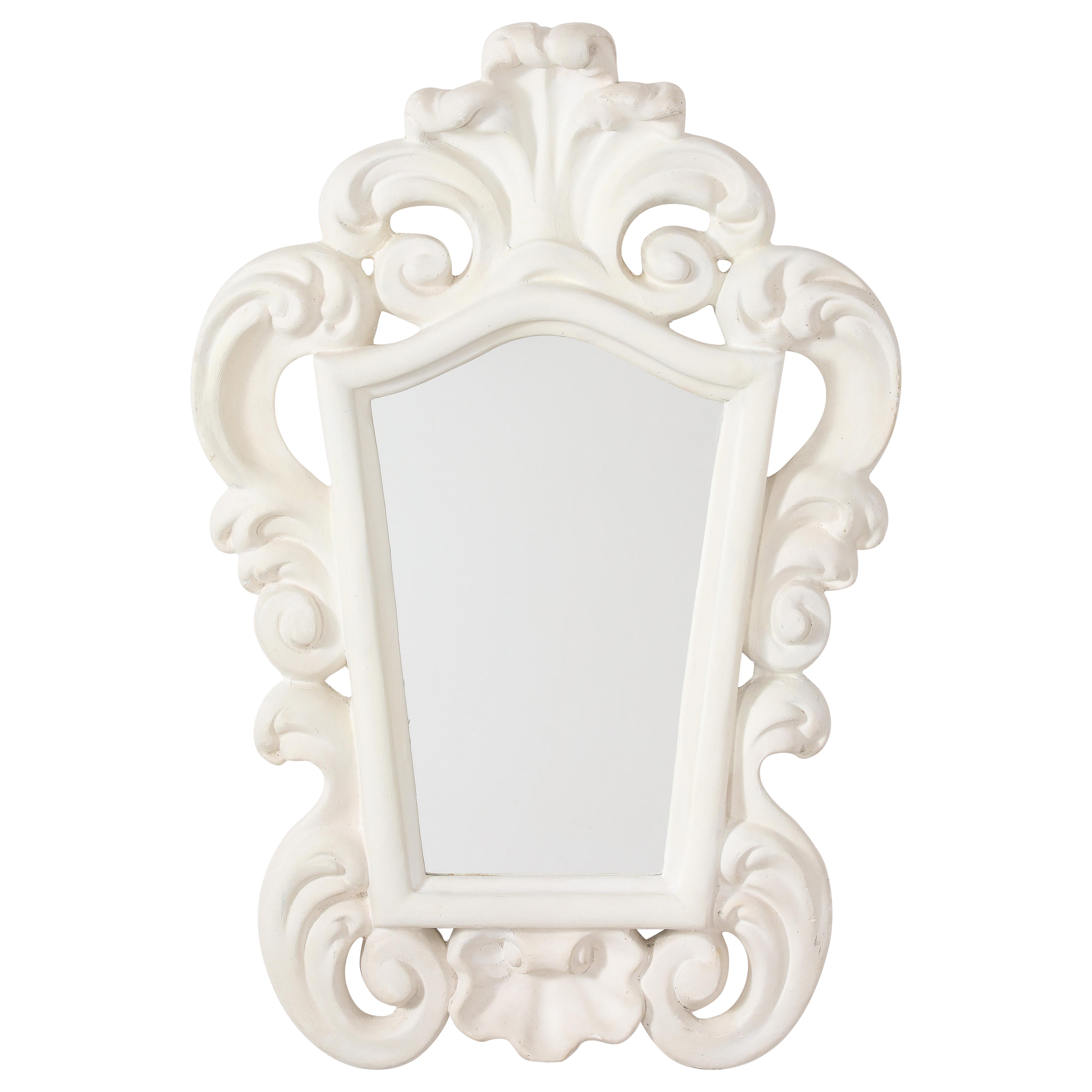 Plaster Mirror in the manner of Serge Roche, France 1950's