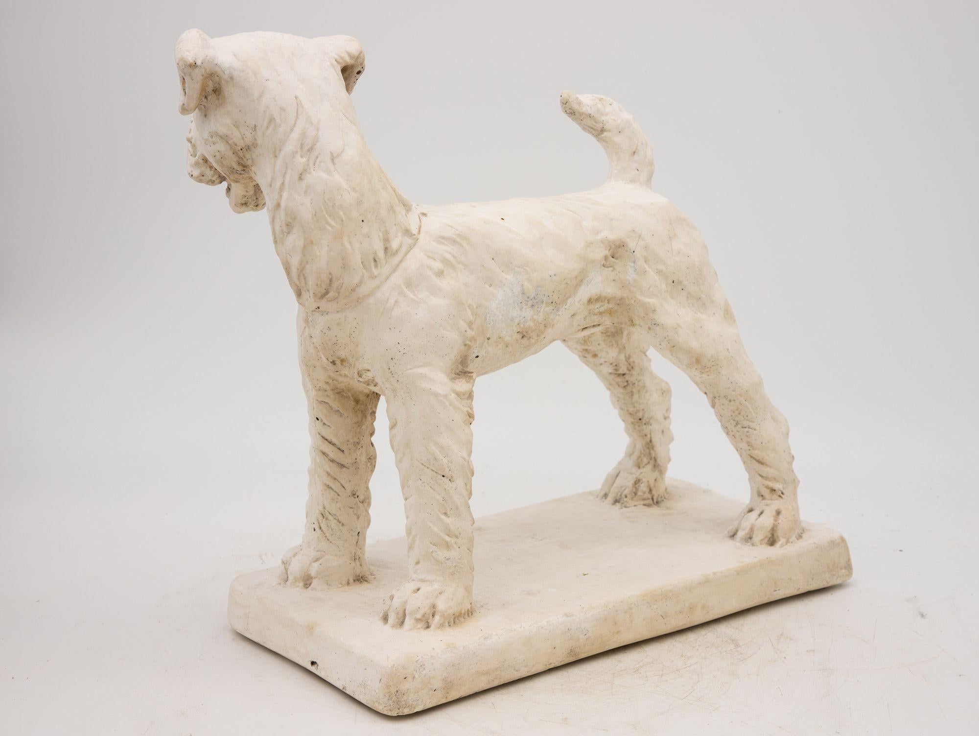 English Plaster Model of A Terrier Dog, 20th century For Sale