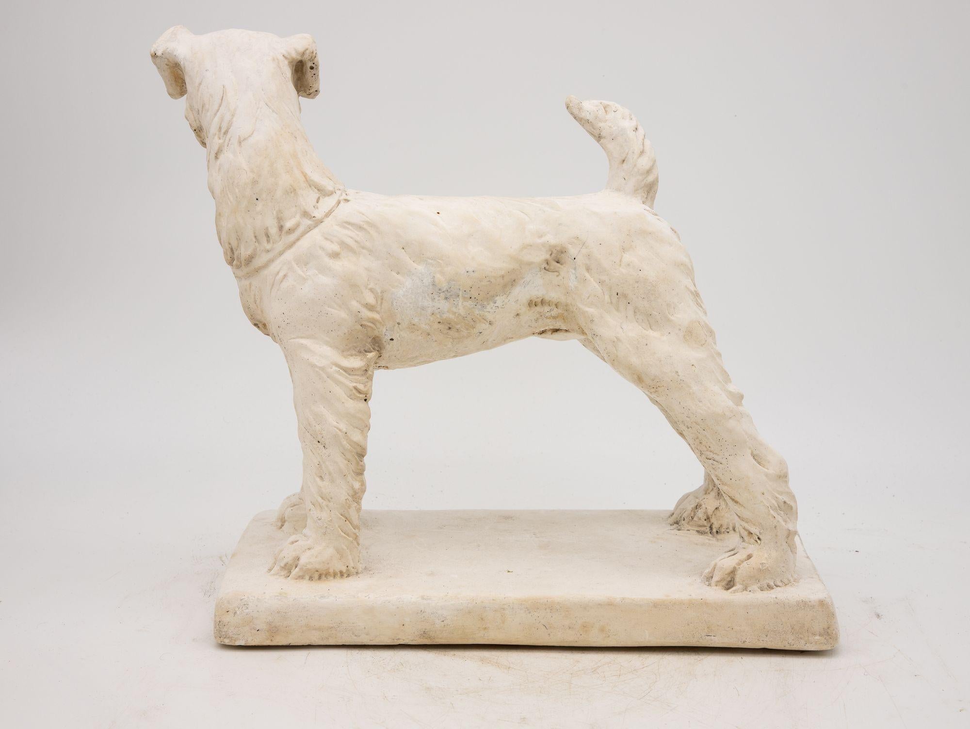 Plaster Model of A Terrier Dog, 20th century In Good Condition For Sale In South Salem, NY