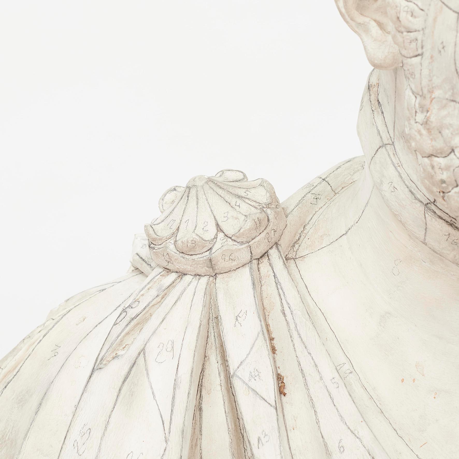 Modèle de buste d'homme en plâtre avec marquages:: France:: 19ème siècle en vente 3
