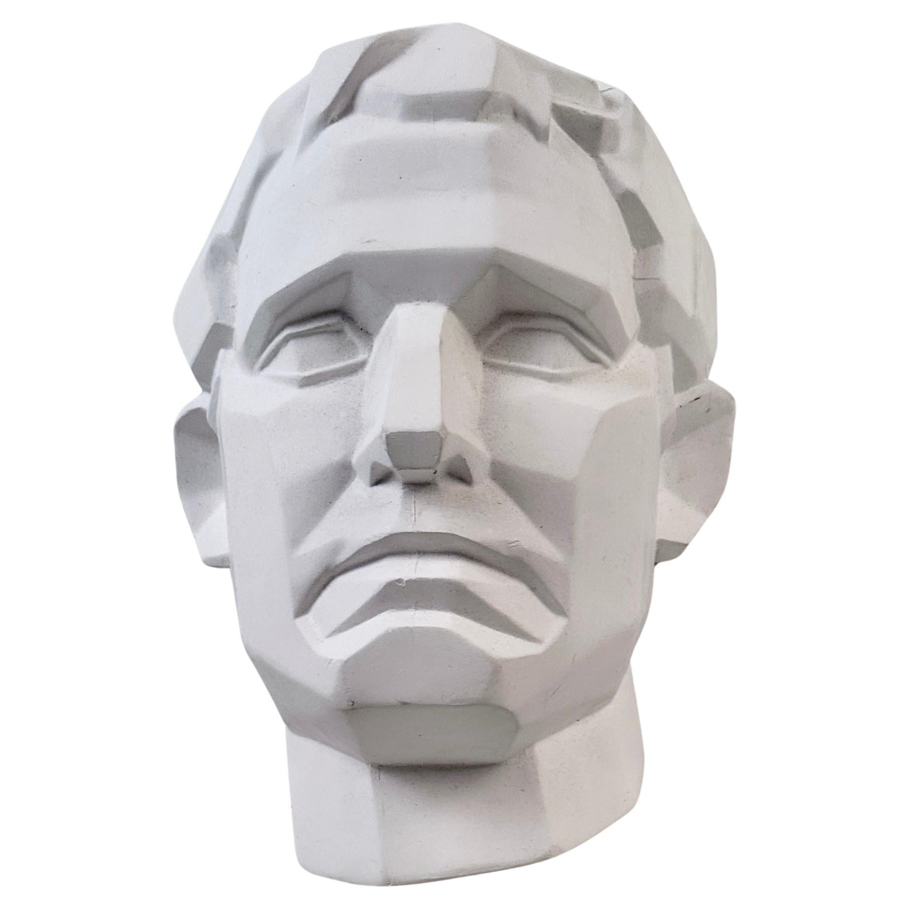 Modern Man's Head in Plaster
