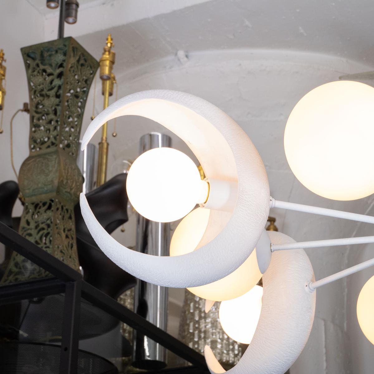 Plaster moon chandelier by Spark Interior For Sale 6