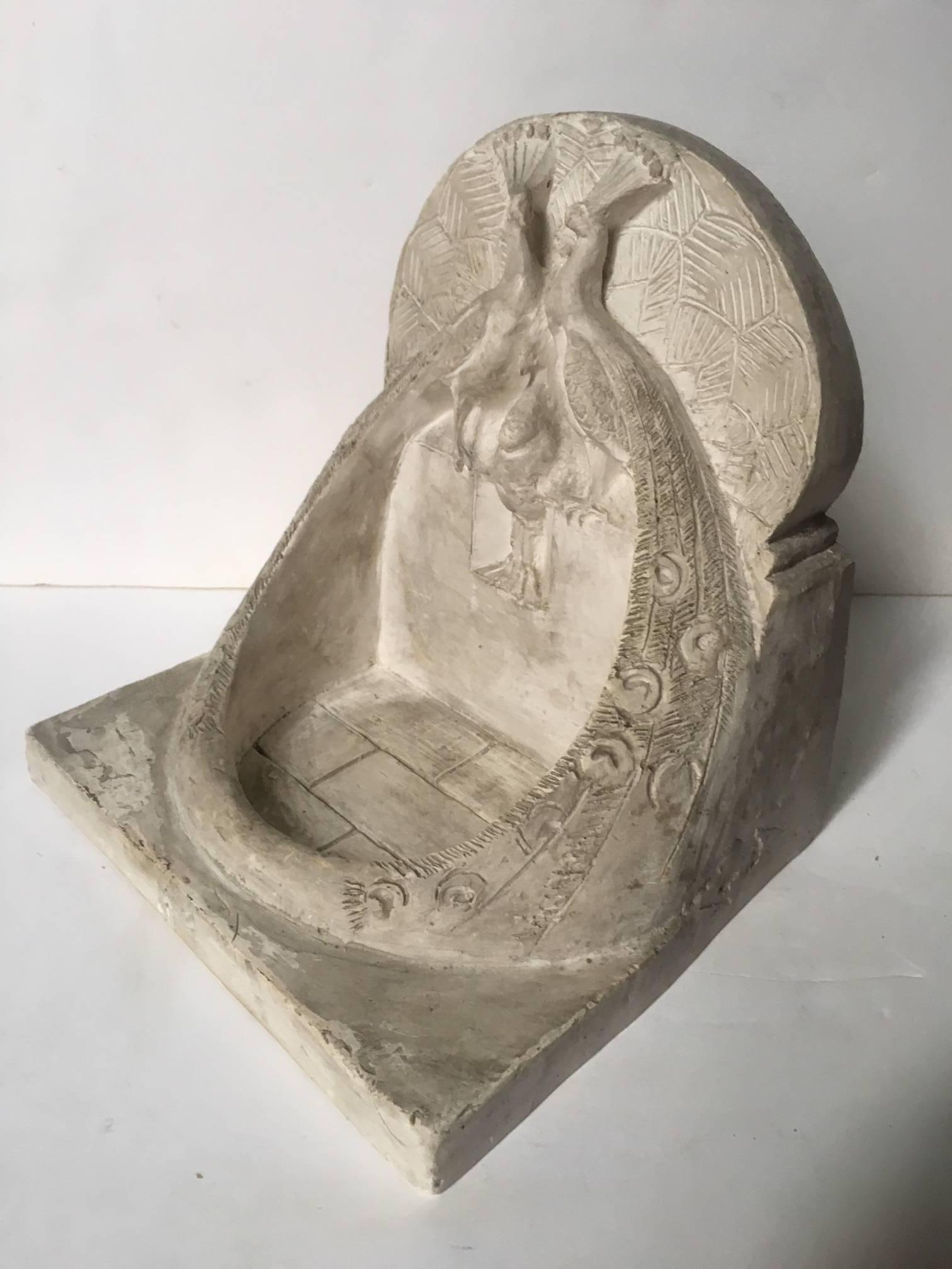 Mid-20th Century Plaster of Fountain by French Painter and Sculptor François d'Albignac For Sale