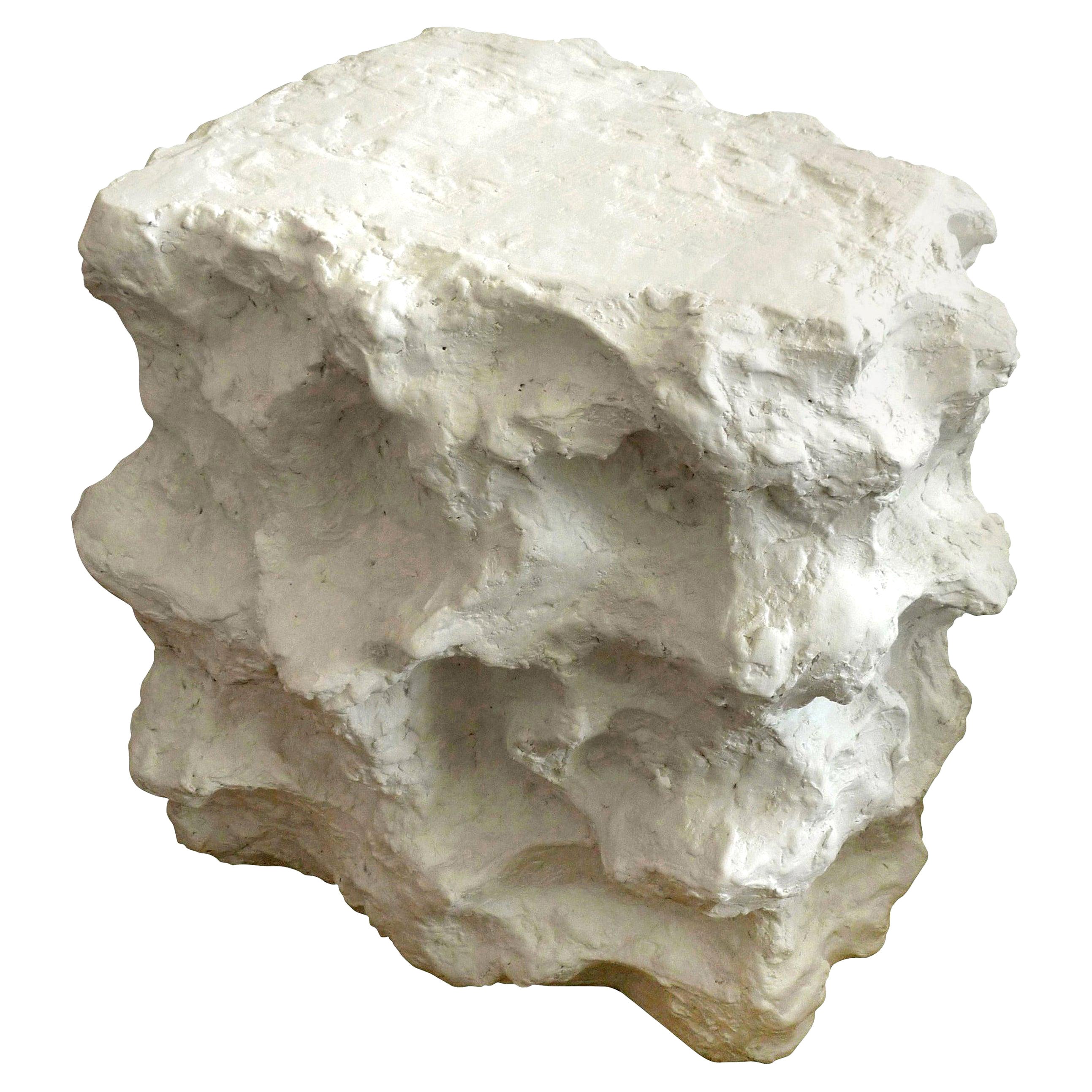 Plaster of Paris Sirmos Style Studio Sculptural Side Table