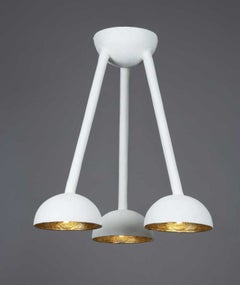 Plaster of Paris with gold leaf accents down light Chandelier