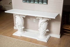 Plaster Palm Console, France, 1940's