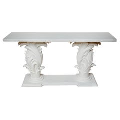 Plaster Palm Console, France, 1940's