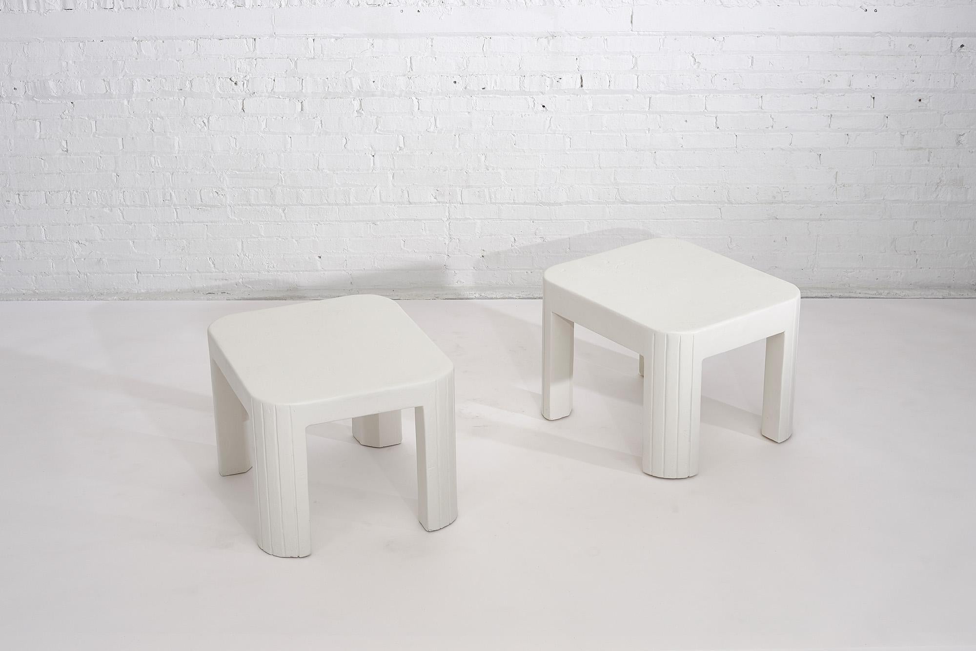 Post-Modern Plaster Postmodern End Tables, 1970