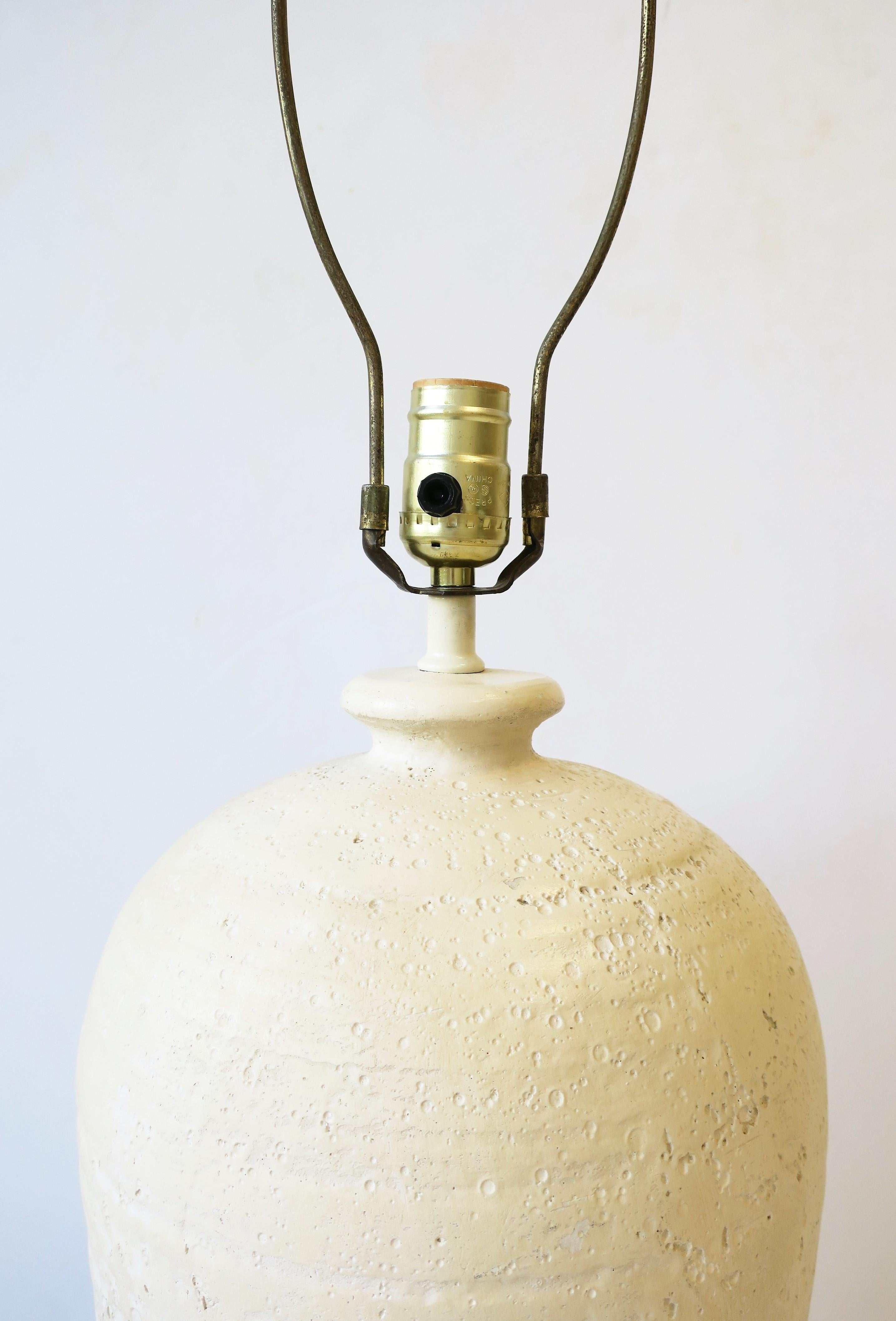 Plaster Pottery Table or Desk Lamp by Design Technics 8