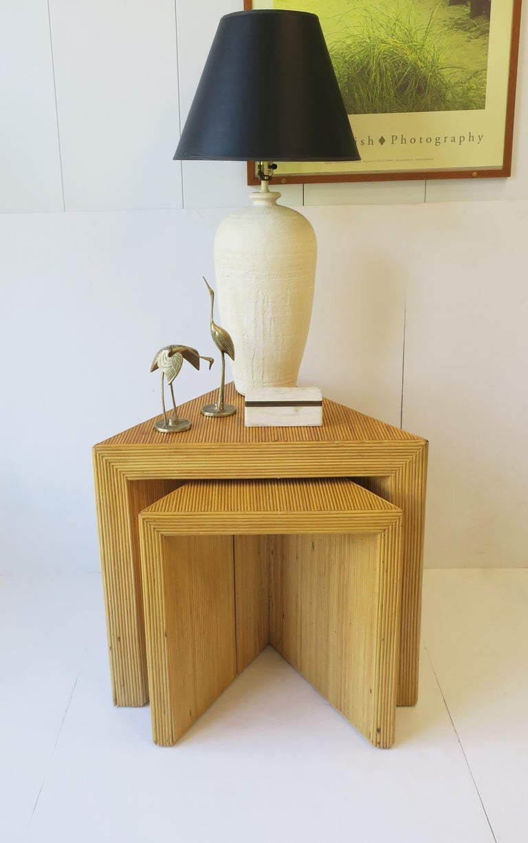 Unglazed Plaster Pottery Table or Desk Lamp by Design Technics For Sale