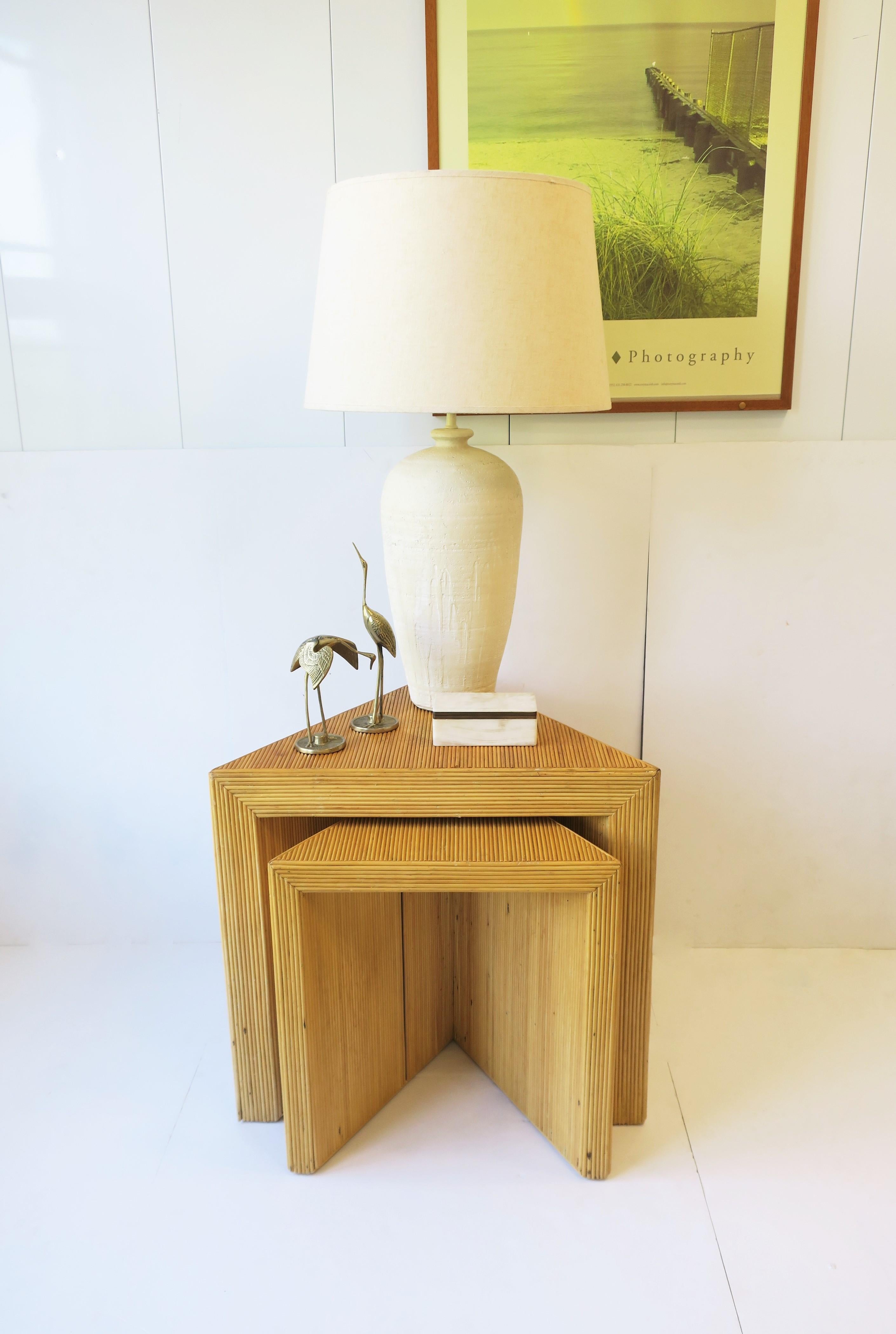 Plaster Pottery Table or Desk Lamp by Design Technics In Good Condition In New York, NY