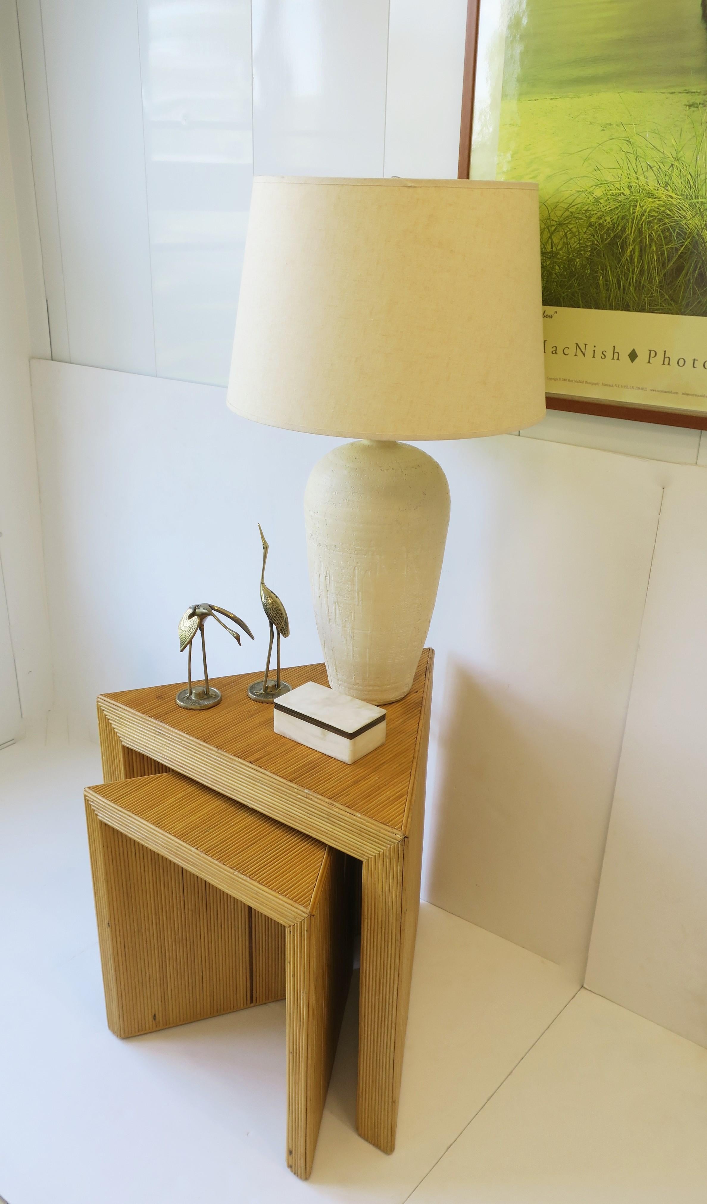 Plaster Pottery Table or Desk Lamp by Design Technics 1