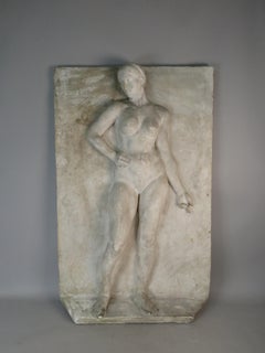 Plaster relief of a female nude by Gregorio Domingo Gutierrez