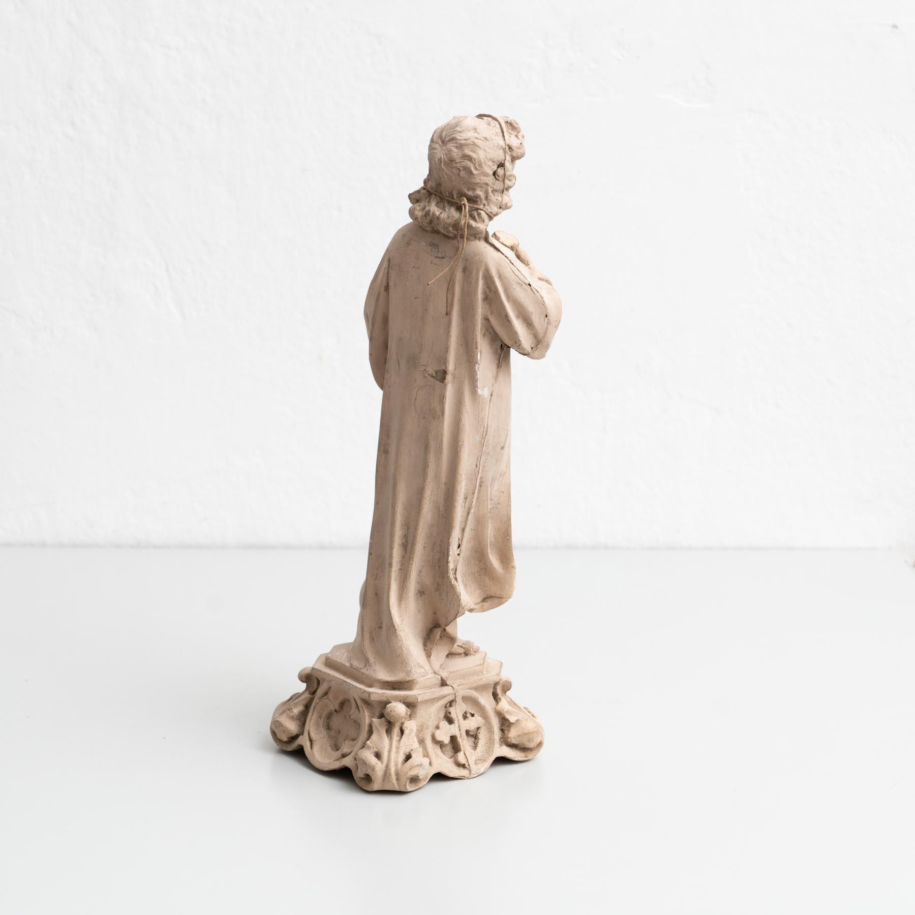 Plaster Religious Baby Jesus Christ Traditional Figure, circa 1950 4